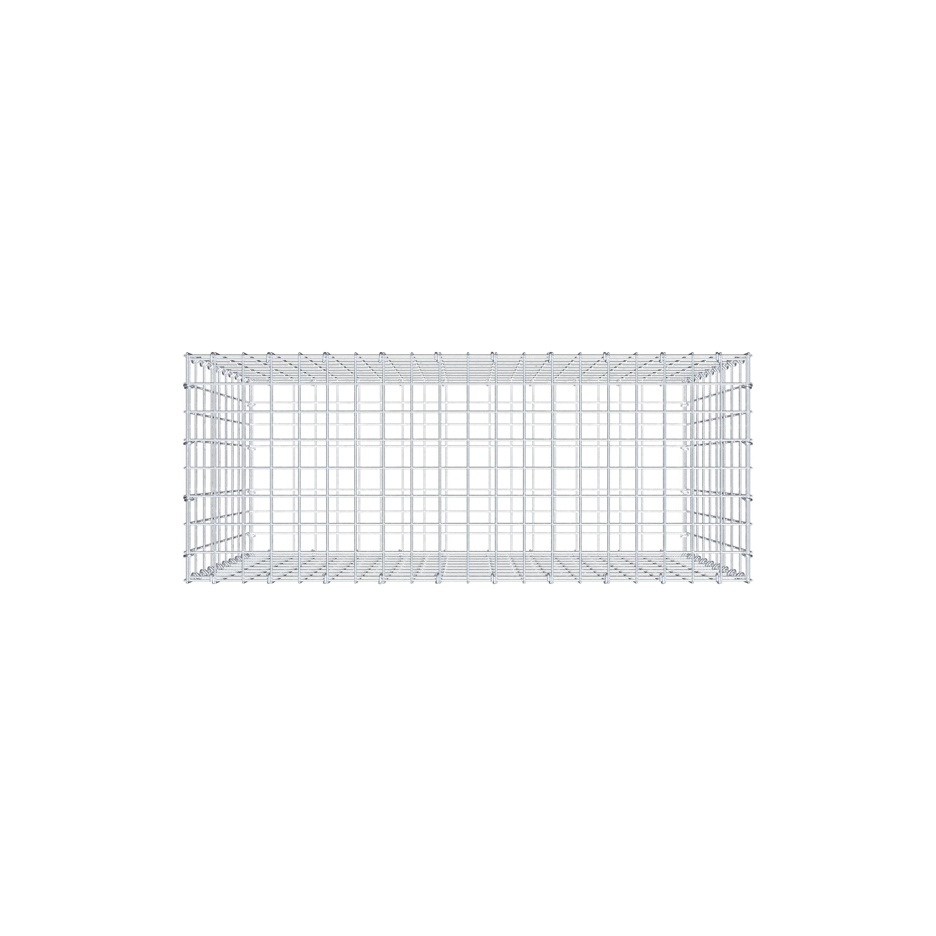 Gabione 100 cm x 90 cm x 40 cm (L x H x T), Maschenweite 5 cm x 10 cm, C-Ring