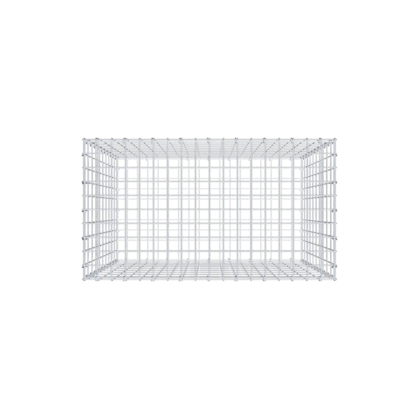 Gabion 100 cm x 90 cm x 50 cm (L x H x P), mailles 5 cm x 10 cm, anneau en C