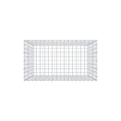 Gabion 100 cm x 90 cm x 50 cm (L x H x P), mailles 5 cm x 10 cm, anneau en C