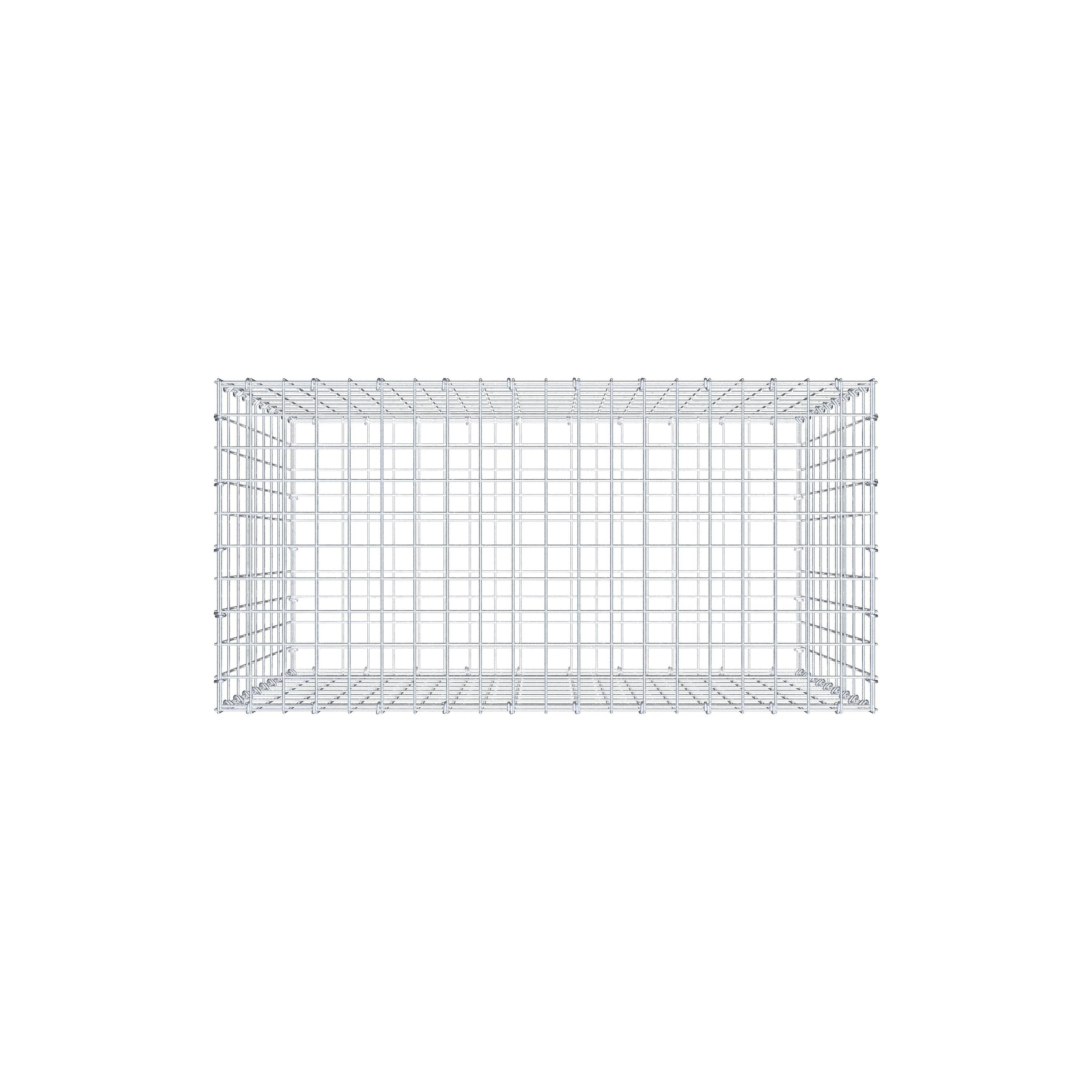 Gabione 100 cm x 90 cm x 50 cm (L x H x T), Maschenweite 5 cm x 10 cm, C-Ring