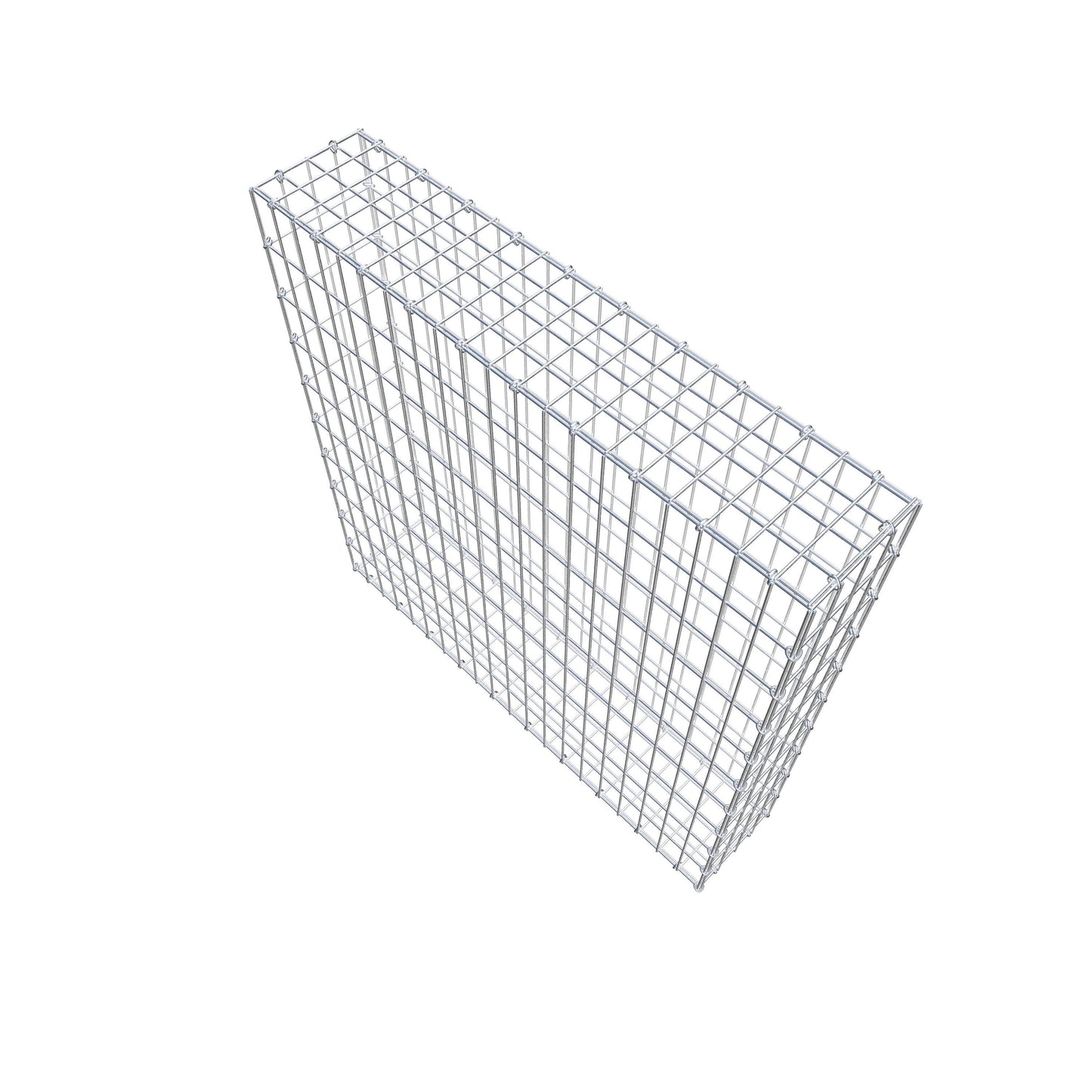 Gabion 100 cm x 100 cm x 20 cm (L x H x D), mesh size 5 cm x 10 cm, C-ring