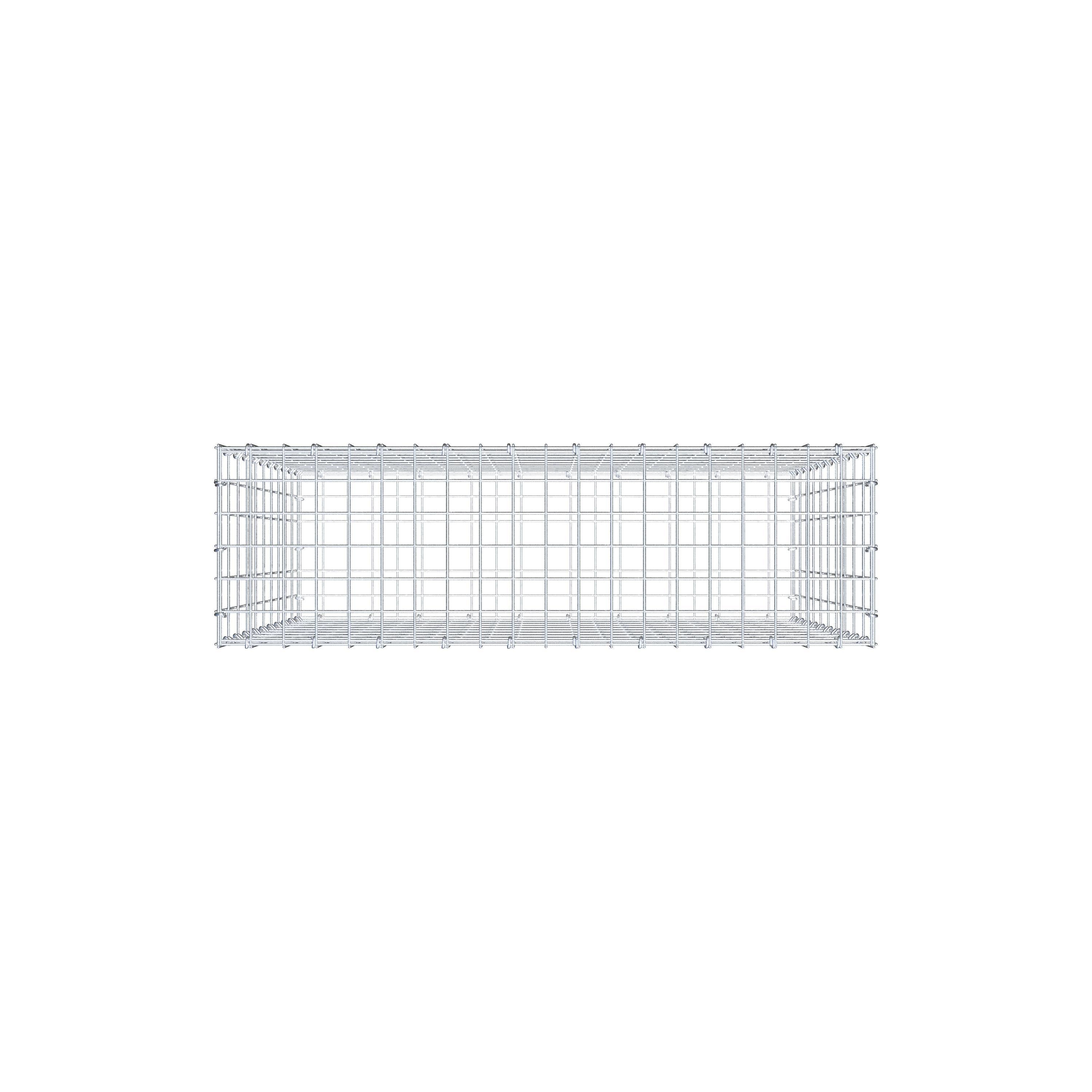 Gabion 100 cm x 100 cm x 30 cm (L x H x D), mesh size 5 cm x 10 cm, C-ring