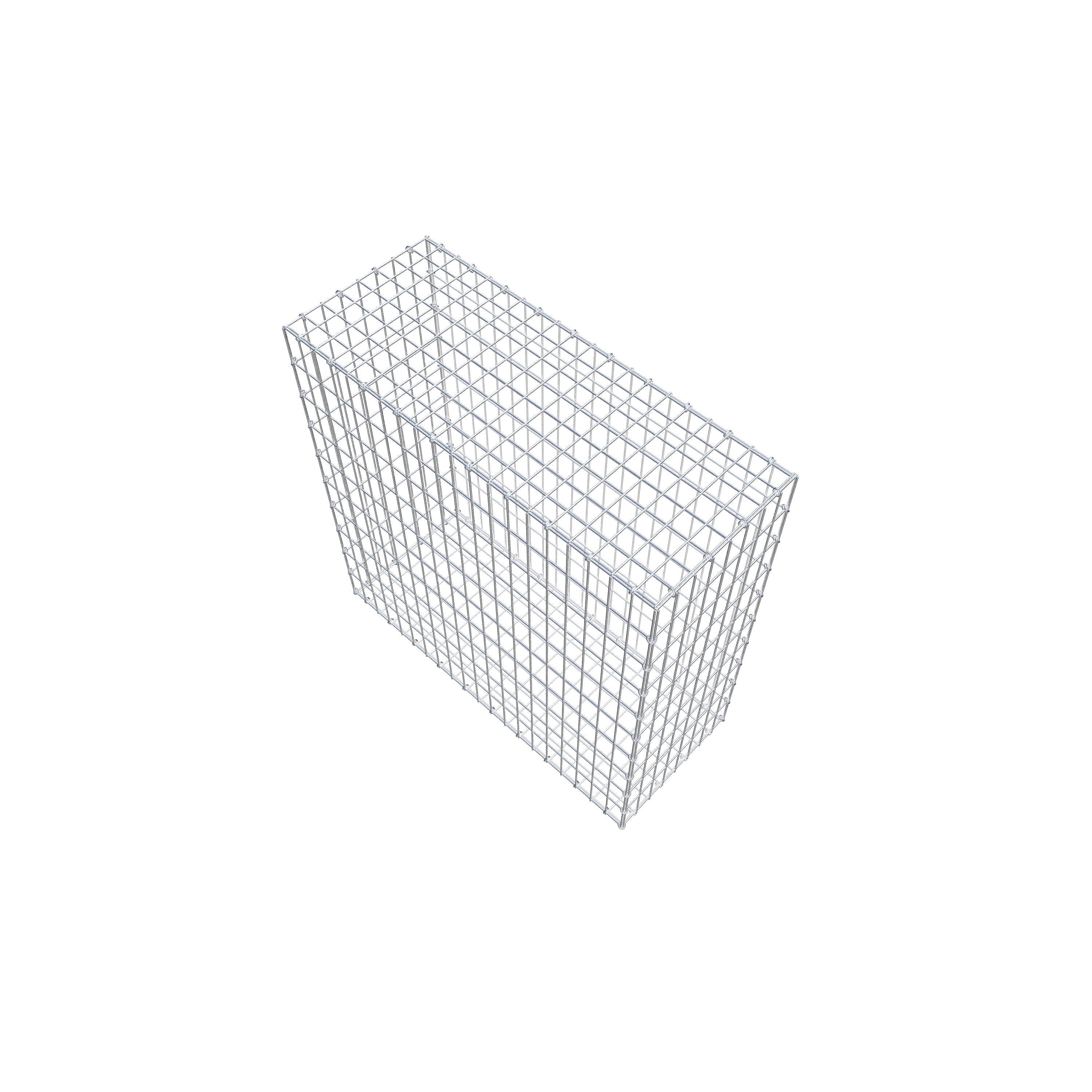 Gabion 100 cm x 100 cm x 40 cm (L x H x D), mesh size 5 cm x 10 cm, C-ring