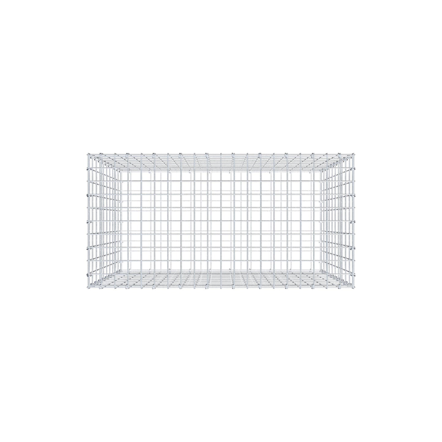 Gabion 100 cm x 100 cm x 50 cm (L x H x D), mesh size 5 cm x 10 cm, C-ring