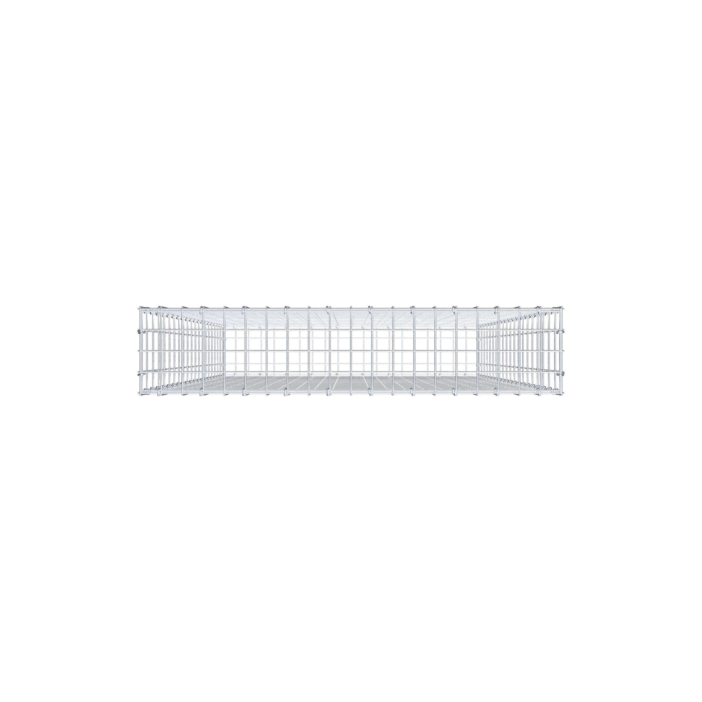 Gabion 200 cm x 100 cm x 20 cm (L x H x P), mailles 5 cm x 10 cm, anneau en C