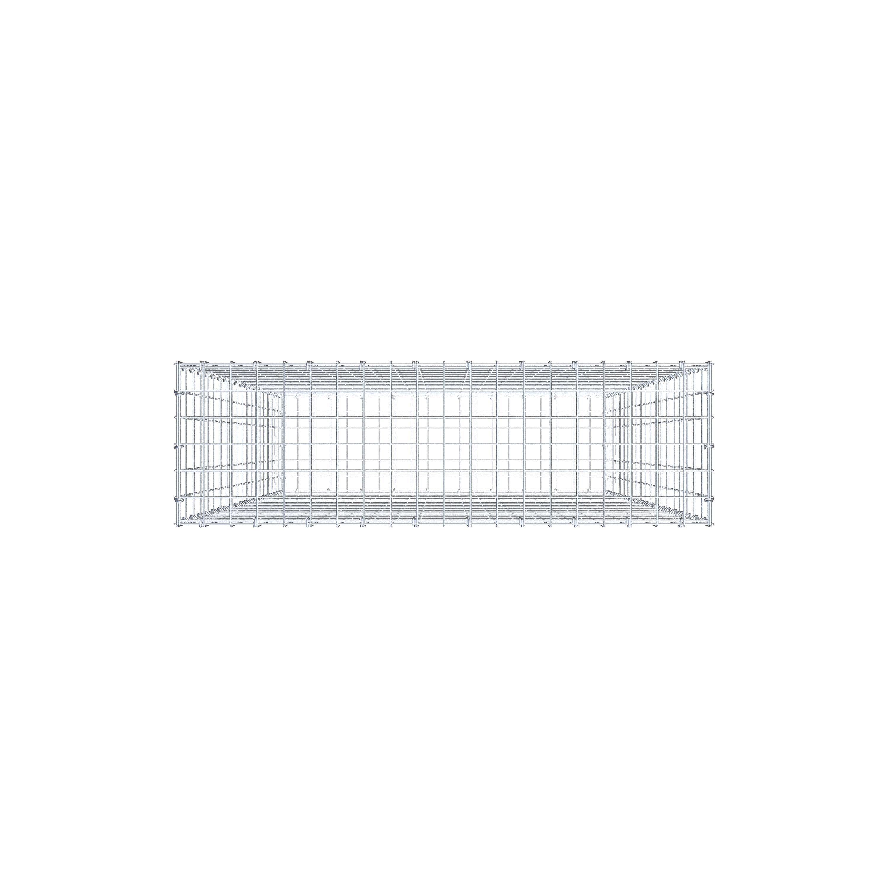 Gabion 200 cm x 100 cm x 30 cm (L x H x D), maskestørrelse 5 cm x 10 cm, C-ring