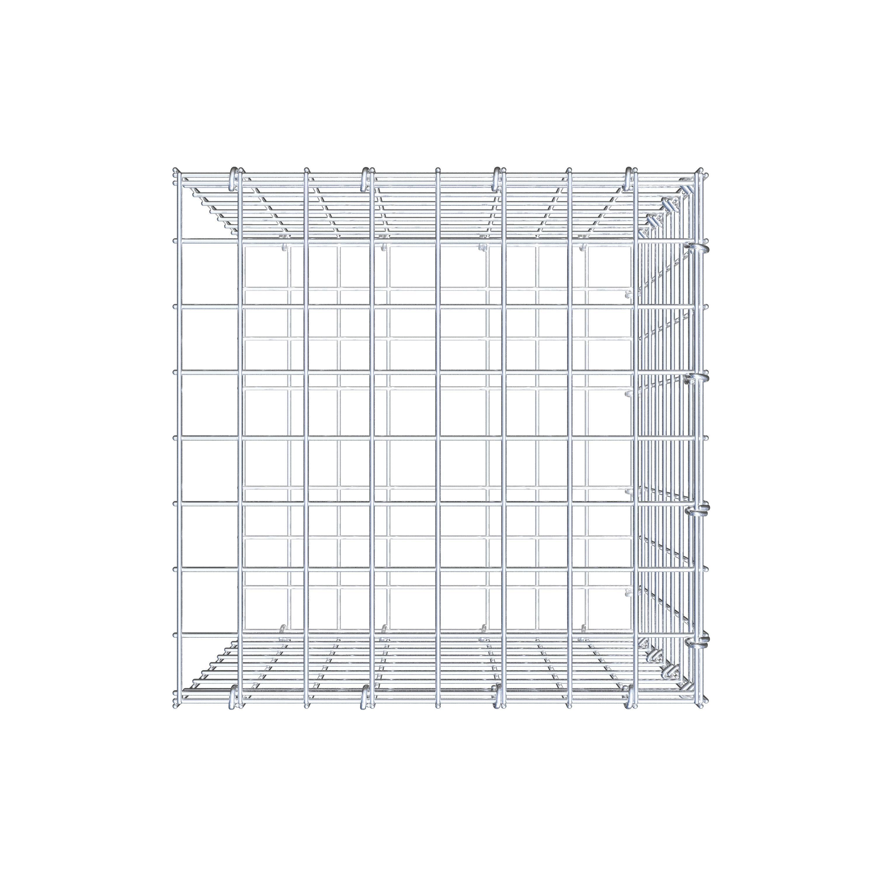 Gabião tipo 2 40 cm x 40 cm x 40 cm (C x A x P), malhagem 5 cm x 5 cm, anel C