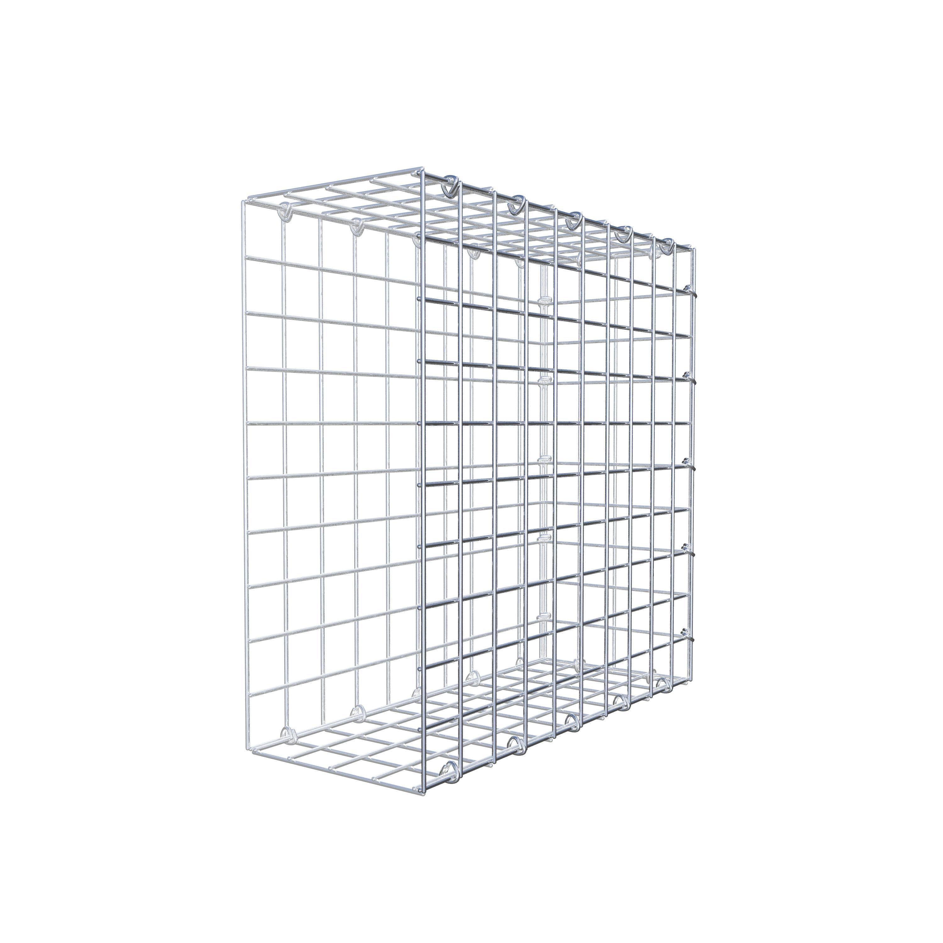 Mounted gabion type 2 50 cm x 50 cm x 20 cm (L x H x D), mesh size 5 cm x 5 cm, C-ring