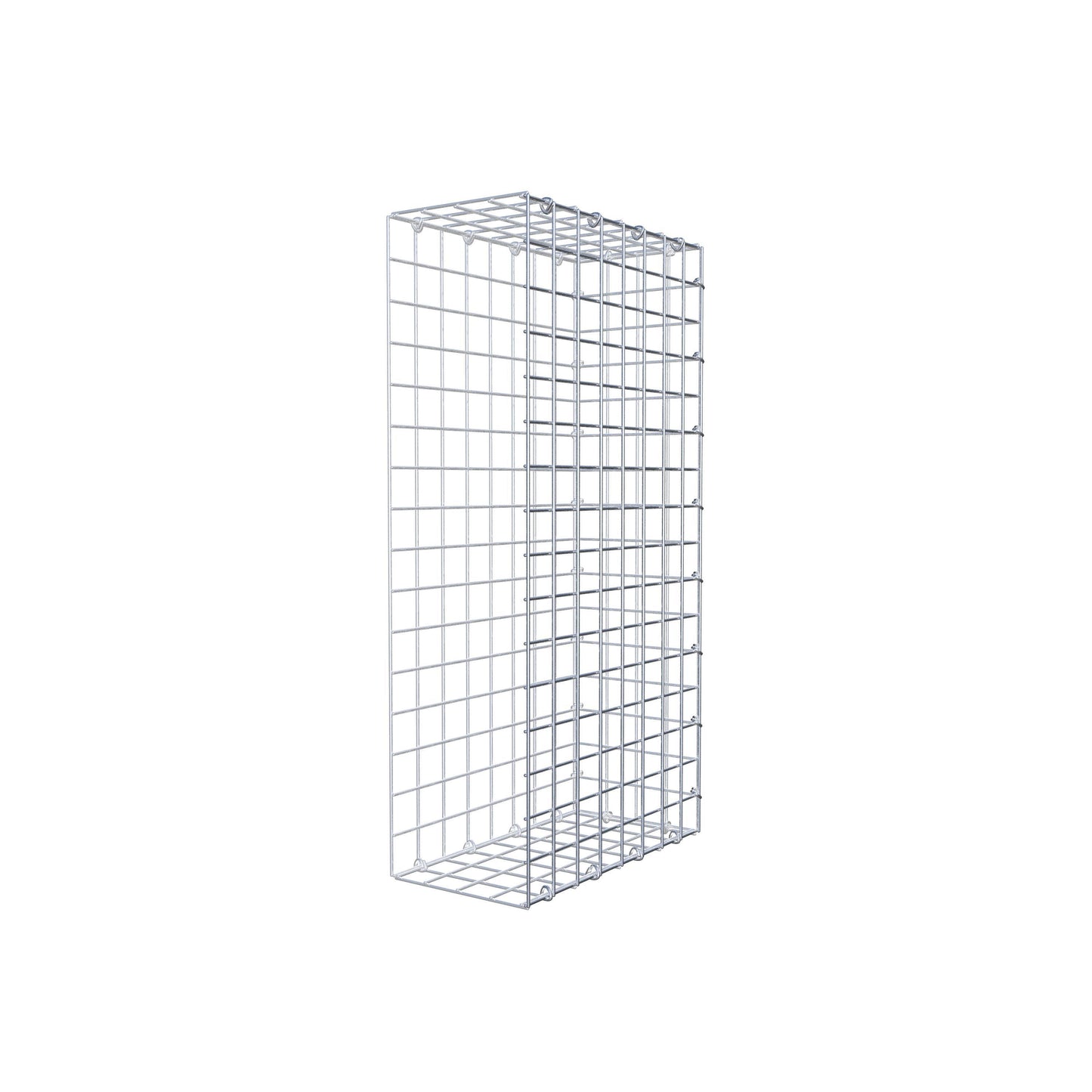 Monteret gabion type 2 80 cm x 40 cm x 20 cm (L x H x D), maskestørrelse 5 cm x 5 cm, C-ring