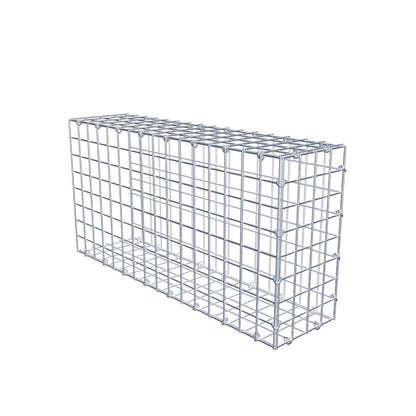 Monteret gabion type 2 80 cm x 40 cm x 20 cm (L x H x D), maskestørrelse 5 cm x 5 cm, C-ring