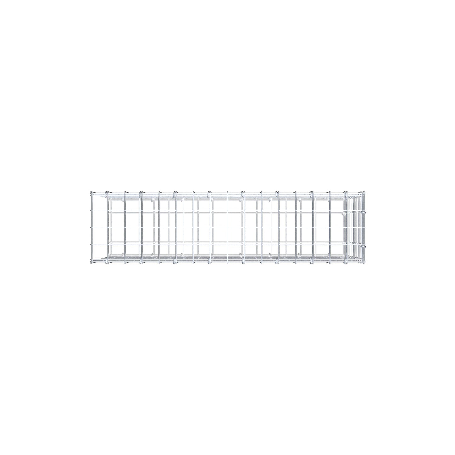 Monteret gabion type 2 80 cm x 40 cm x 20 cm (L x H x D), maskestørrelse 5 cm x 5 cm, C-ring
