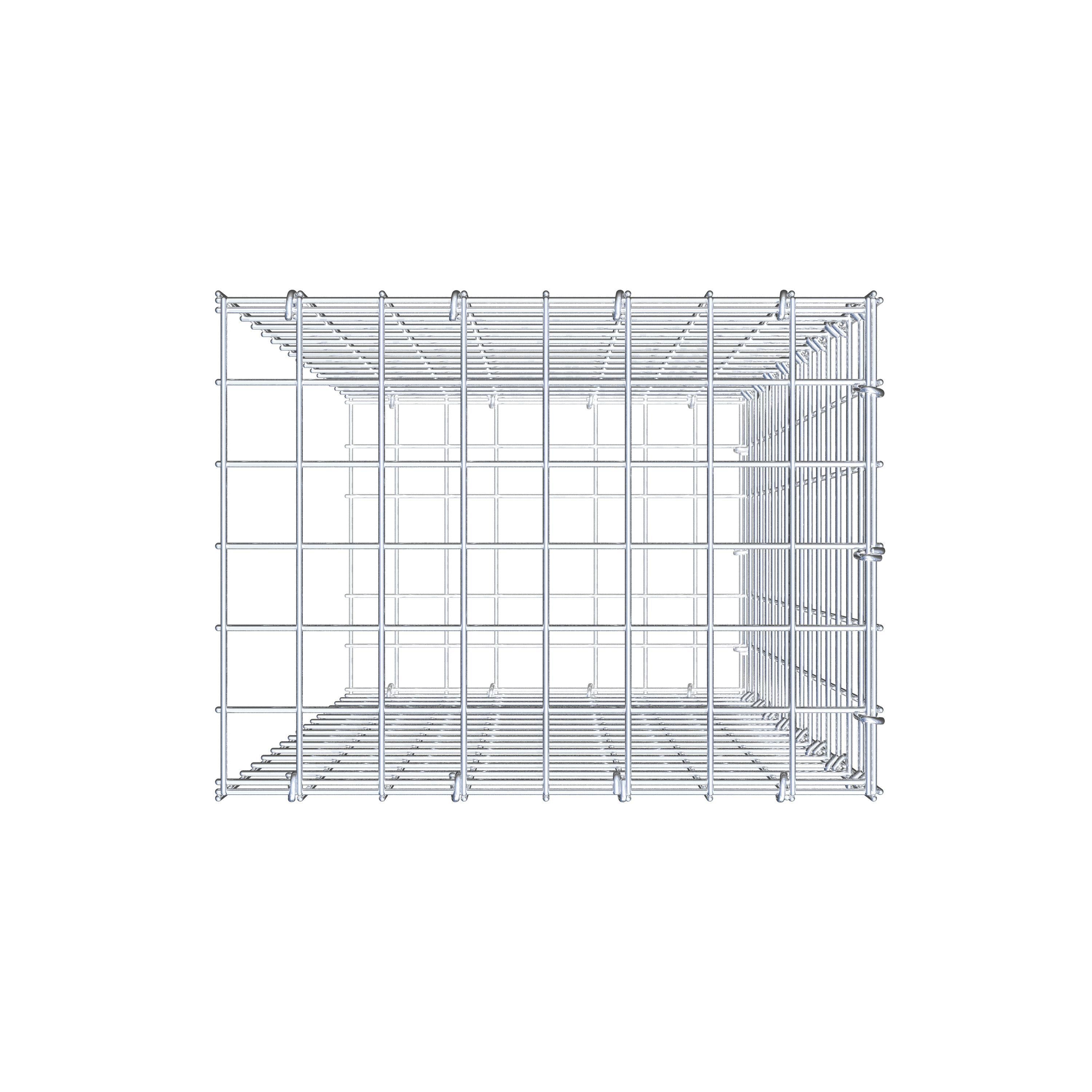 Gabião Tipo 2 80 cm x 40 cm x 30 cm (C x A x P), malhagem 5 cm x 5 cm, anel C