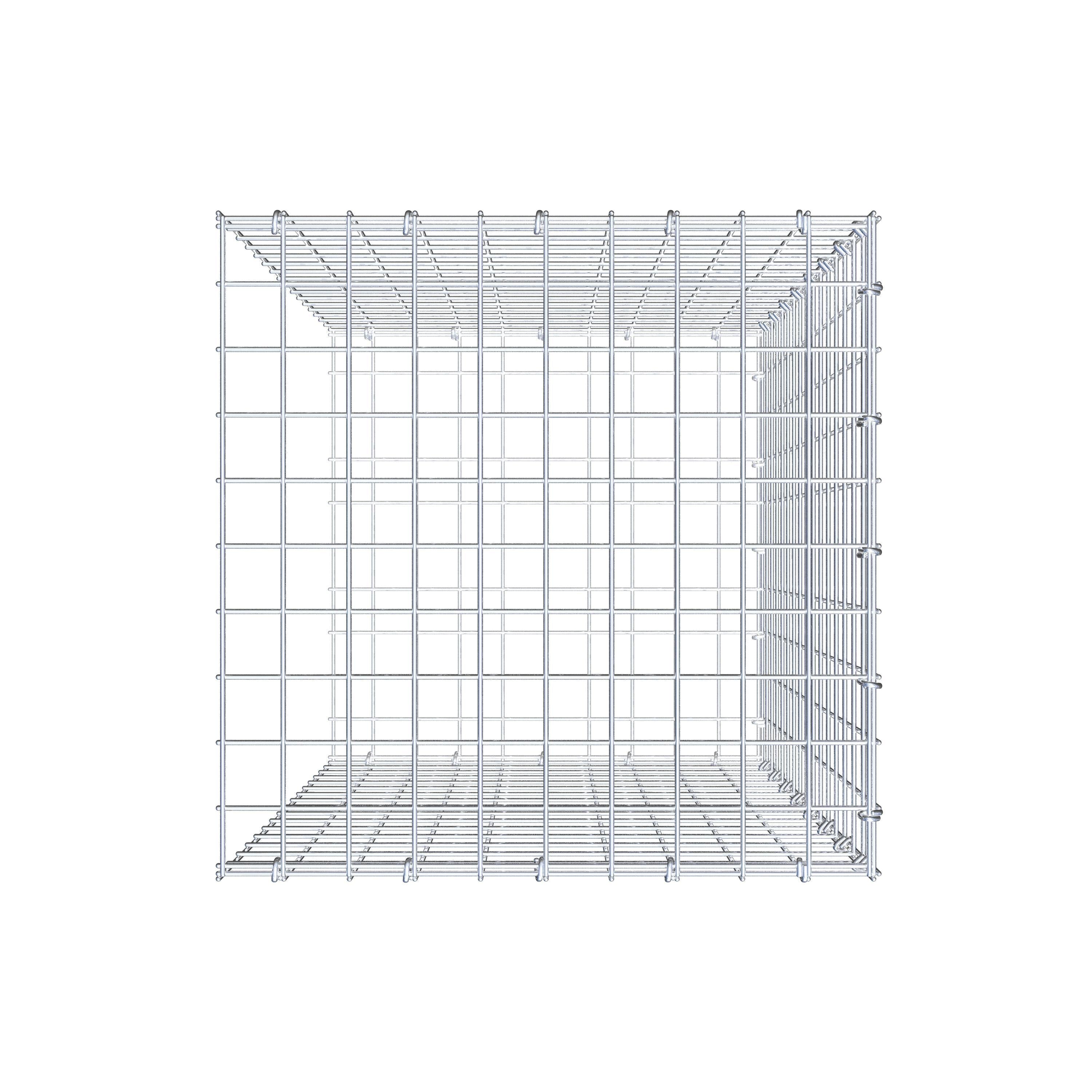 Anbaugabione Typ 2 80 cm x 50 cm x 50 cm (L x H x T), Maschenweite 5 cm x 5 cm, C-Ring