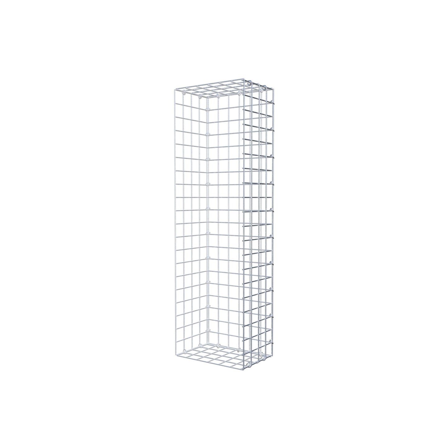 Monteret gabion type 2 100 cm x 20 cm x 30 cm (L x H x D), maskestørrelse 5 cm x 5 cm, C-ring