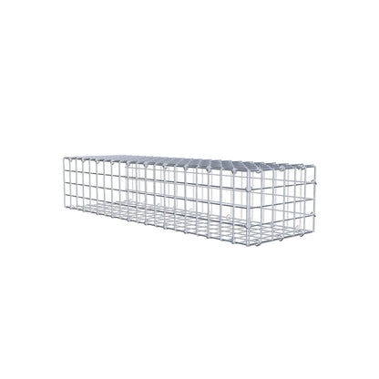 Monteret gabion type 2 100 cm x 20 cm x 30 cm (L x H x D), maskestørrelse 5 cm x 5 cm, C-ring