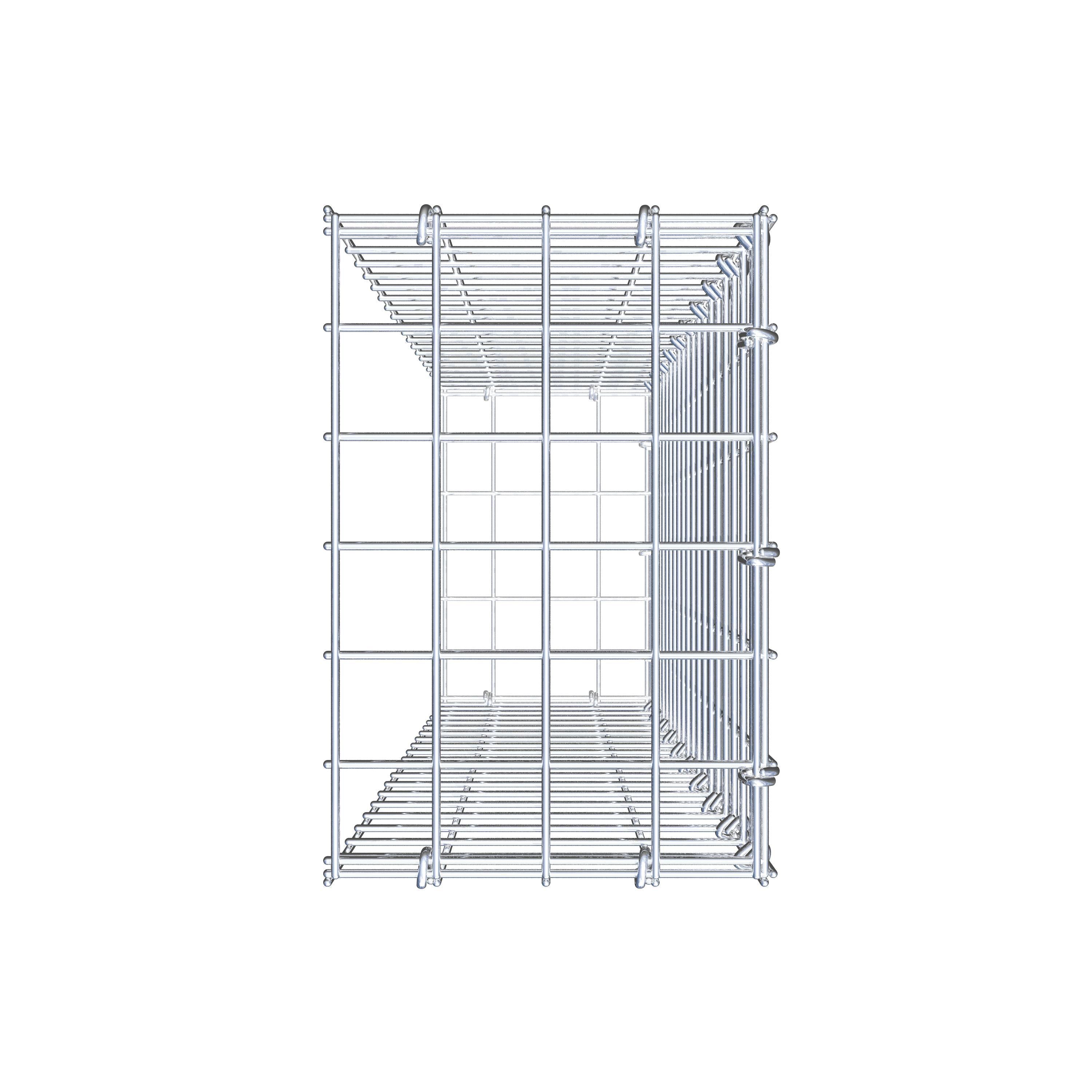 Anbaugabione Typ 2 100 cm x 20 cm x 30 cm (L x H x T), Maschenweite 5 cm x 5 cm, C-Ring