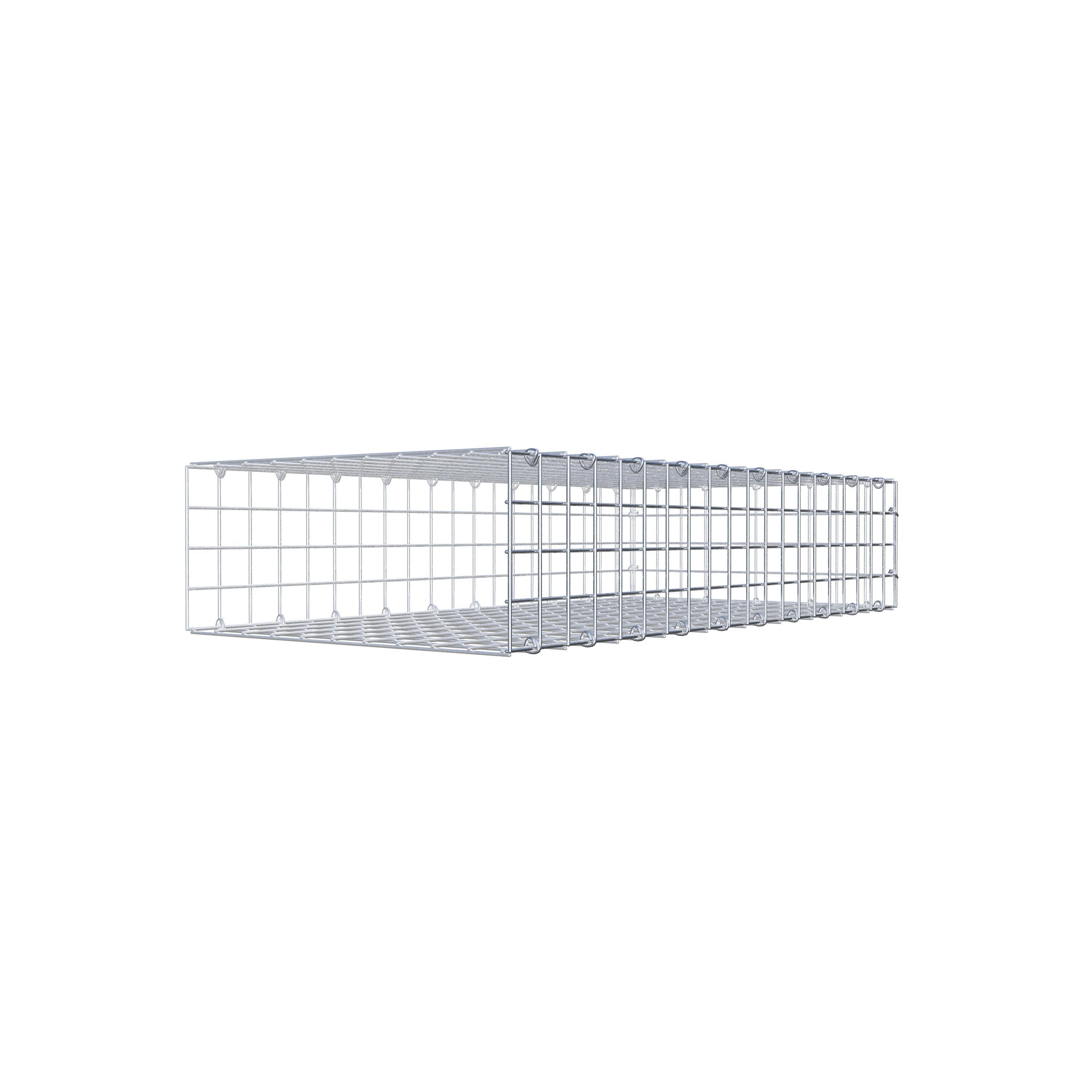 Gavión acoplable tipo 2 100 cm x 20 cm x 50 cm (L x A x P), malla 5 cm x 5 cm, anillo en C