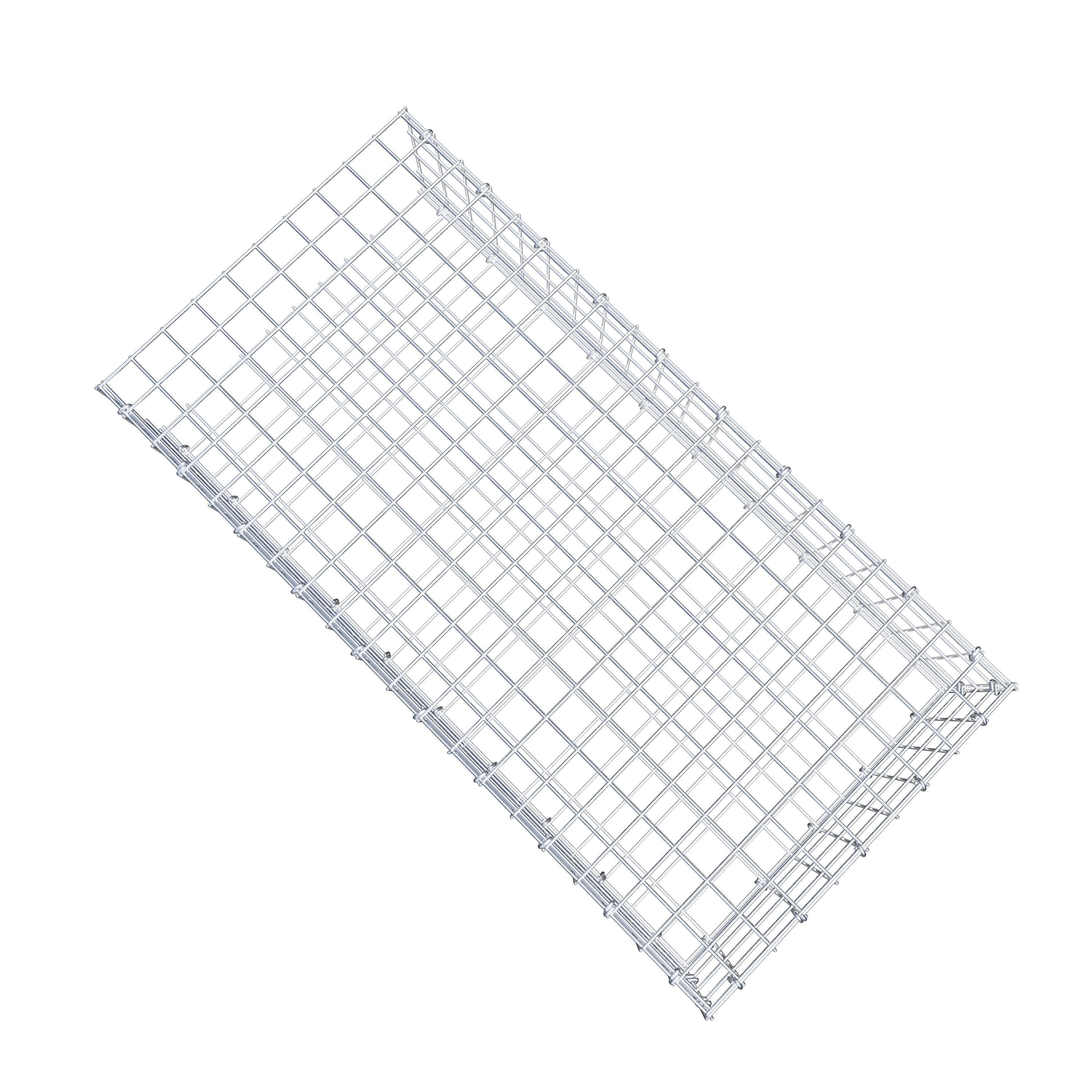Gavión acoplable tipo 2 100 cm x 20 cm x 50 cm (L x A x P), malla 5 cm x 5 cm, anillo en C