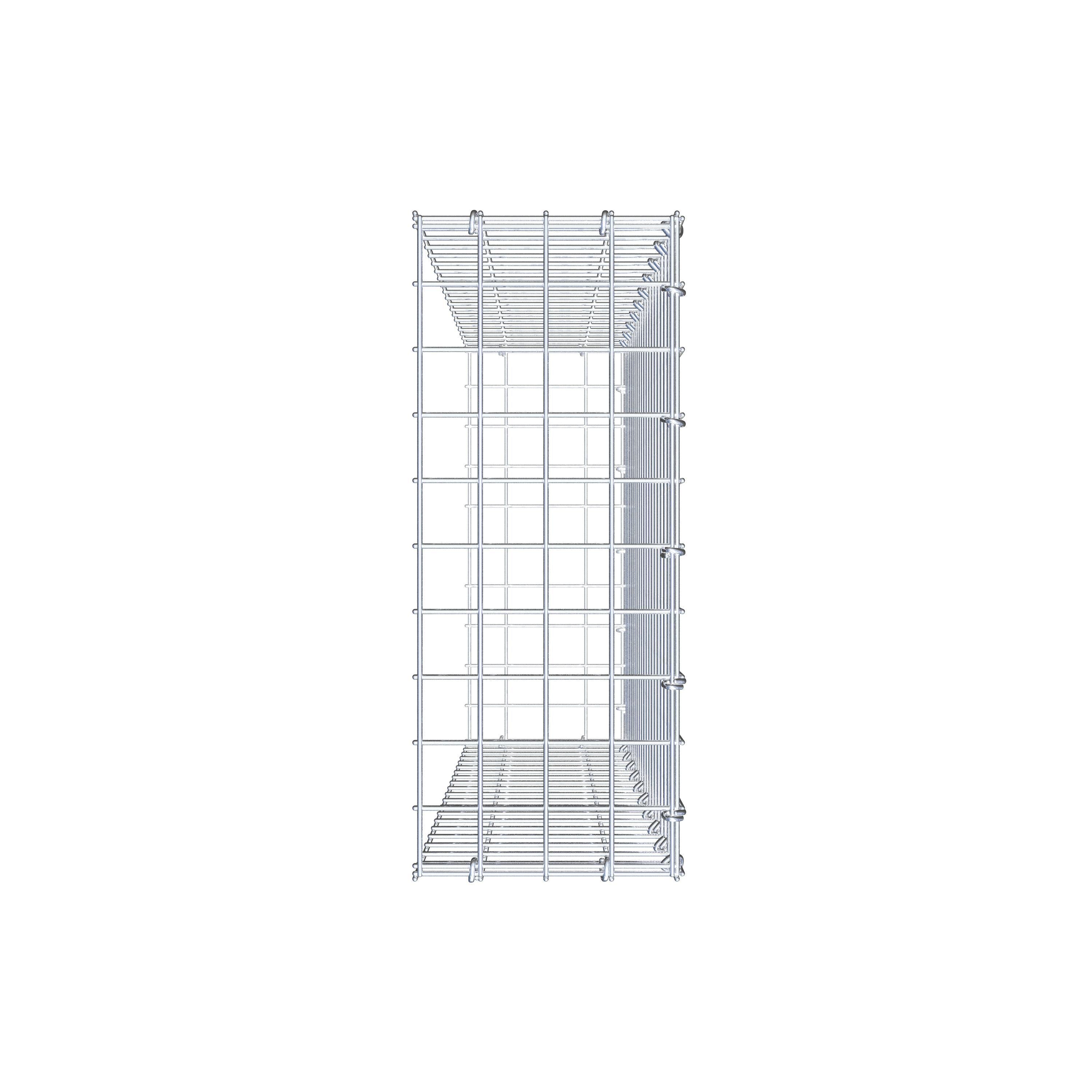Gavión acoplable tipo 2 100 cm x 20 cm x 50 cm (L x A x P), malla 5 cm x 5 cm, anillo en C