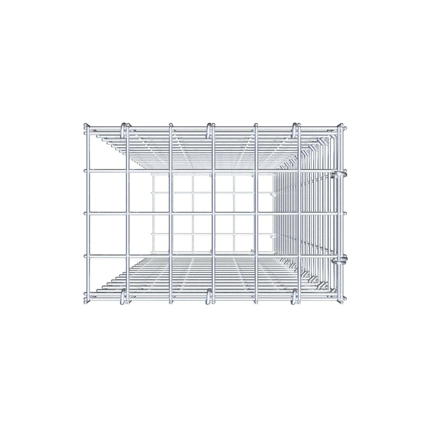 Gabbione aggiuntivo tipo 2 100 cm x 30 cm x 20 cm (L x A x P), maglia 5 cm x 5 cm, anello a C