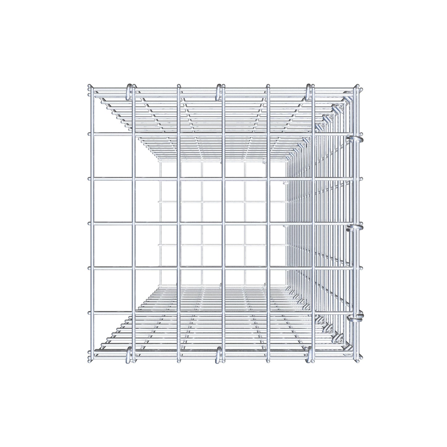 Gabbione aggiuntivo tipo 2 100 cm x 30 cm x 30 cm (L x A x P), maglia 5 cm x 5 cm, anello a C
