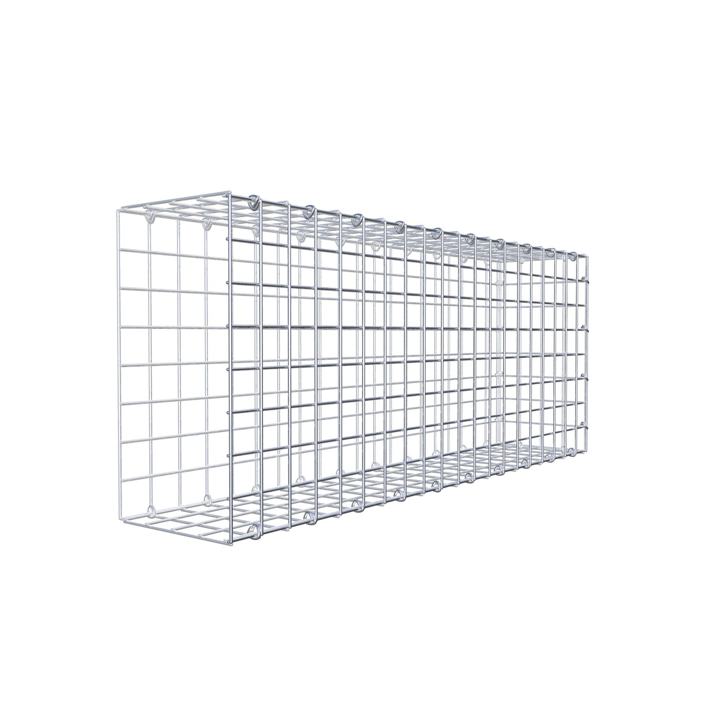 Monteret gabion type 2 100 cm x 40 cm x 20 cm (L x H x D), maskestørrelse 5 cm x 5 cm, C-ring