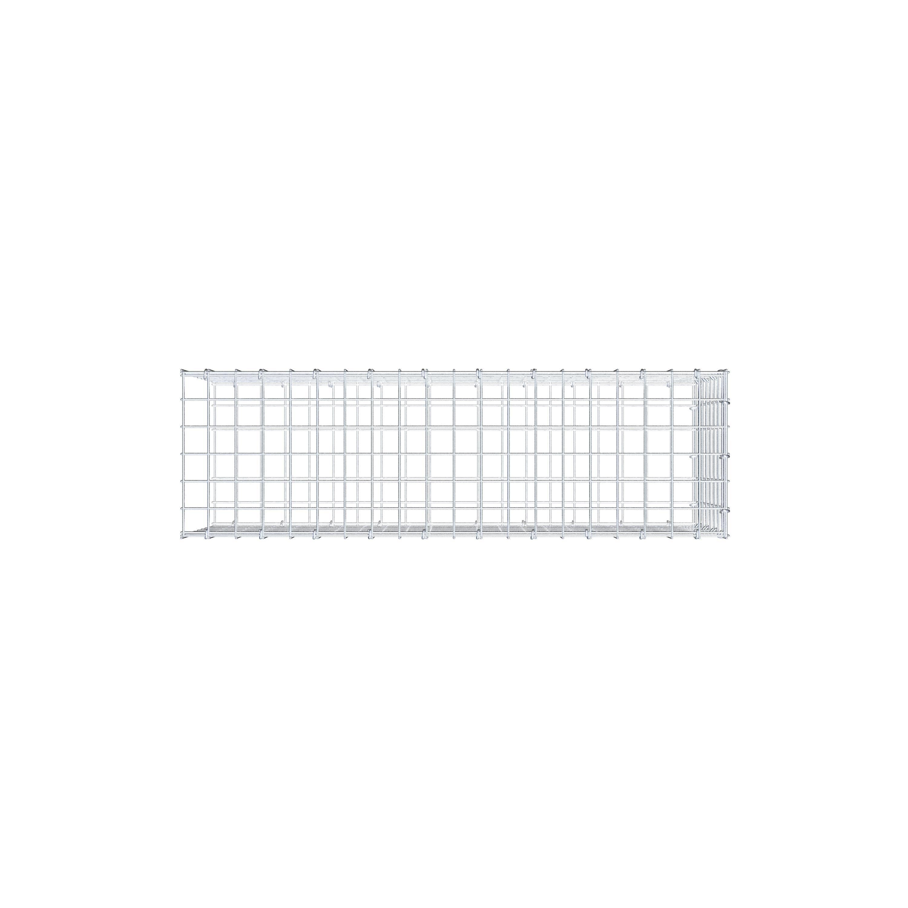 Gabbione fissabile tipo 2 100 cm x 40 cm x 30 cm (L x H x P), maglia 5 cm x 5 cm, anello a C