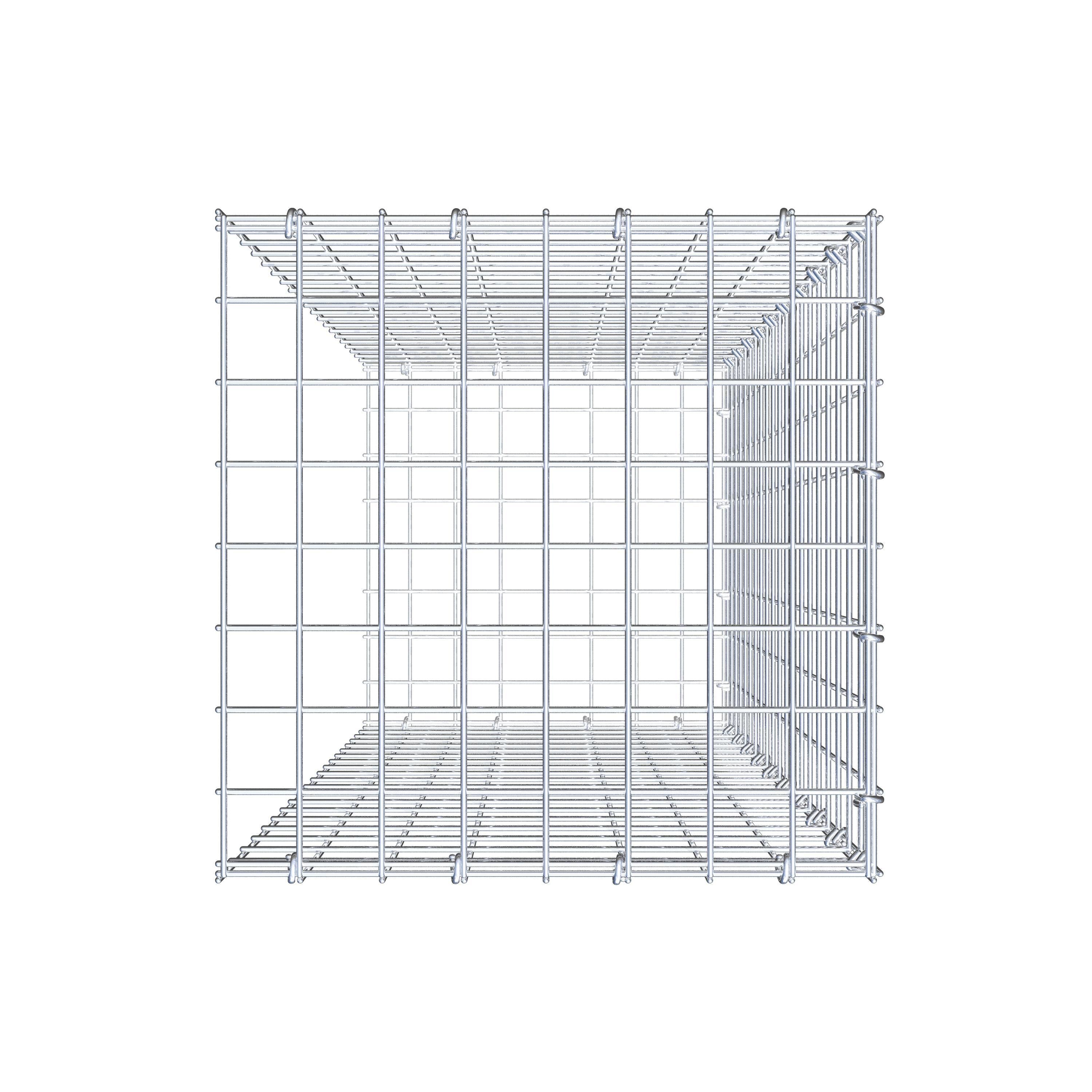 Anbaugabione Typ 2 100 cm x 40 cm x 40 cm (L x H x T), Maschenweite 5 cm x 5 cm, C-Ring