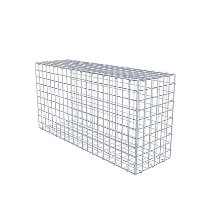 Fästbar gabion typ 2 100 cm x 50 cm x 30 cm (L x H x D), maskstorlek 5 cm x 5 cm, C-ring