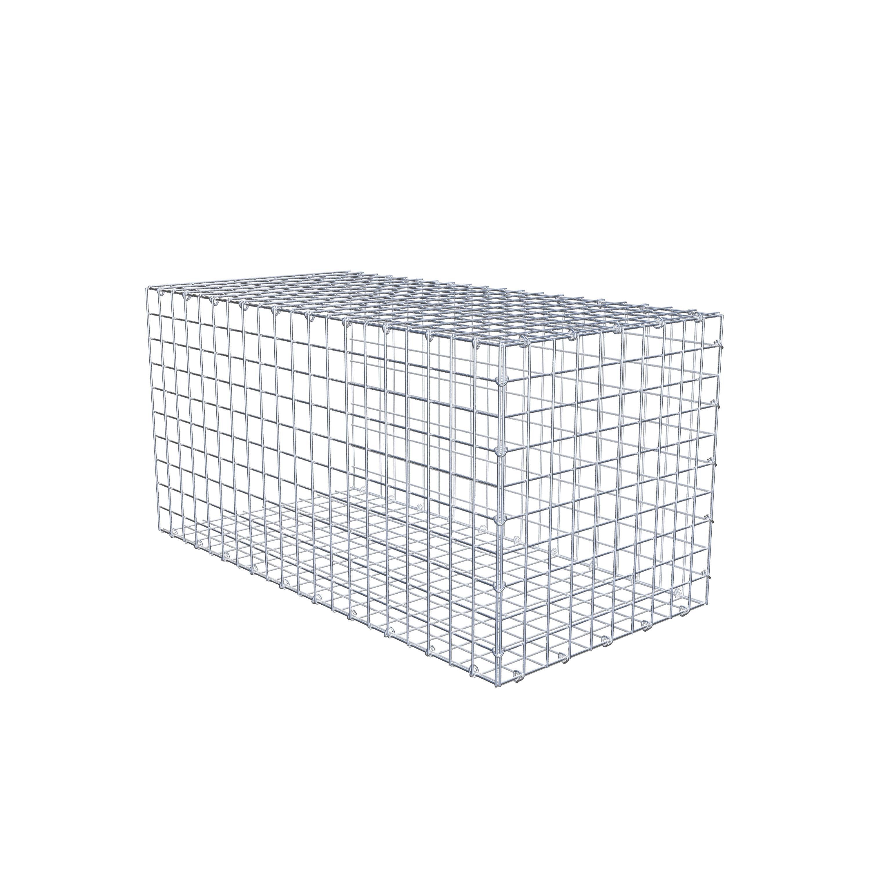 Mounted gabion type 2 100 cm x 50 cm x 50 cm (L x H x D), mesh size 5 cm x 5 cm, C-ring