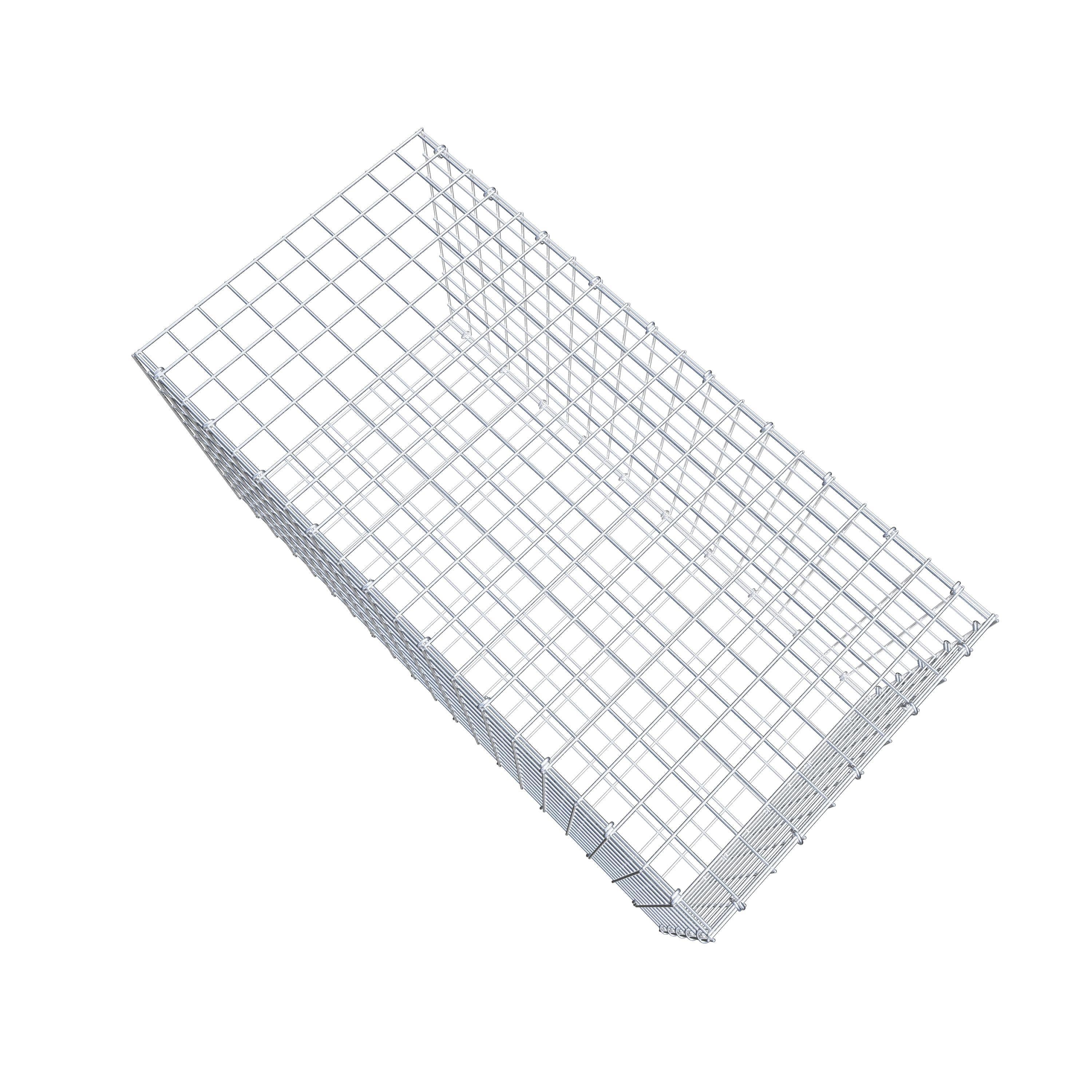 Mounted gabion type 2 100 cm x 50 cm x 50 cm (L x H x D), mesh size 5 cm x 5 cm, C-ring