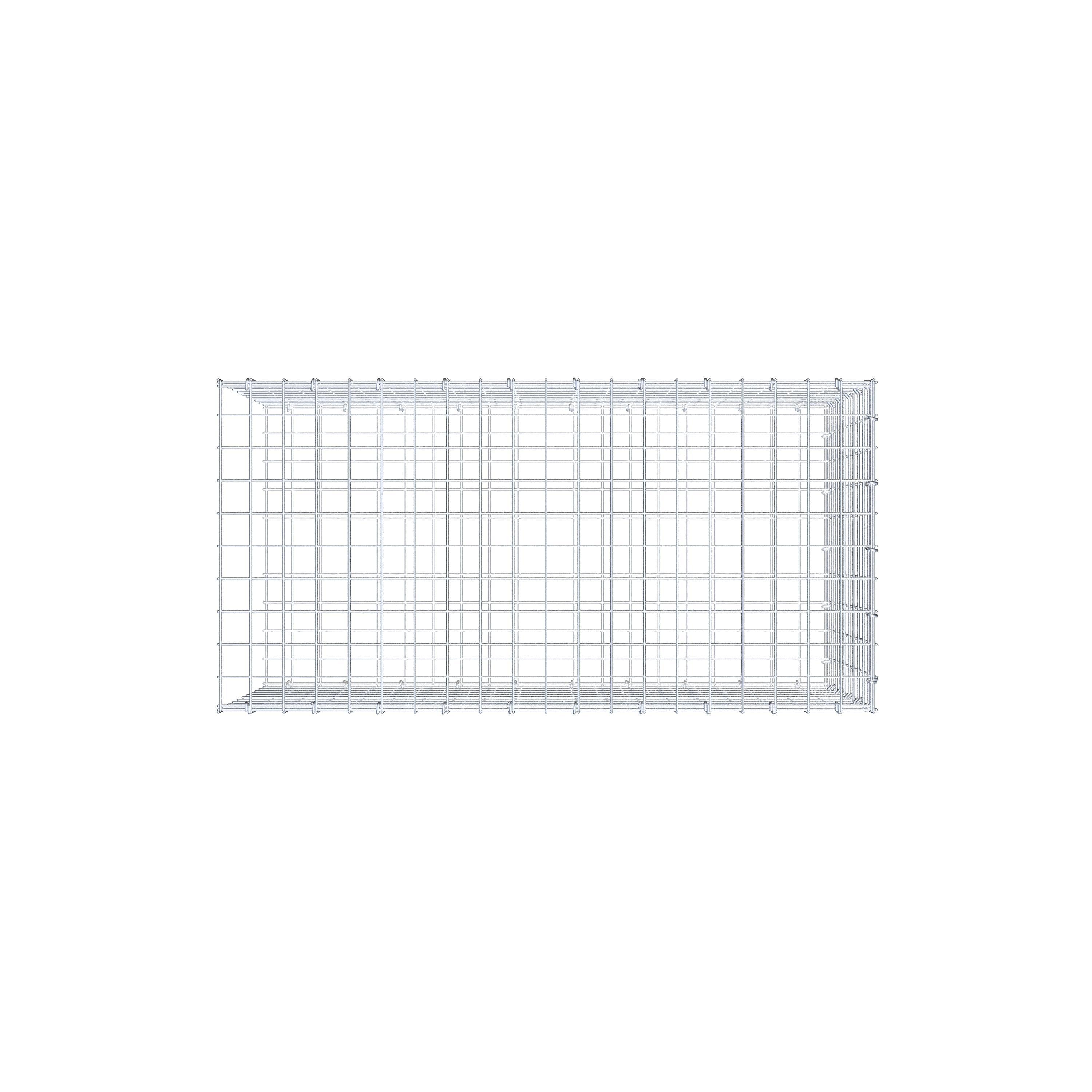 Mounted gabion type 2 100 cm x 50 cm x 50 cm (L x H x D), mesh size 5 cm x 5 cm, C-ring