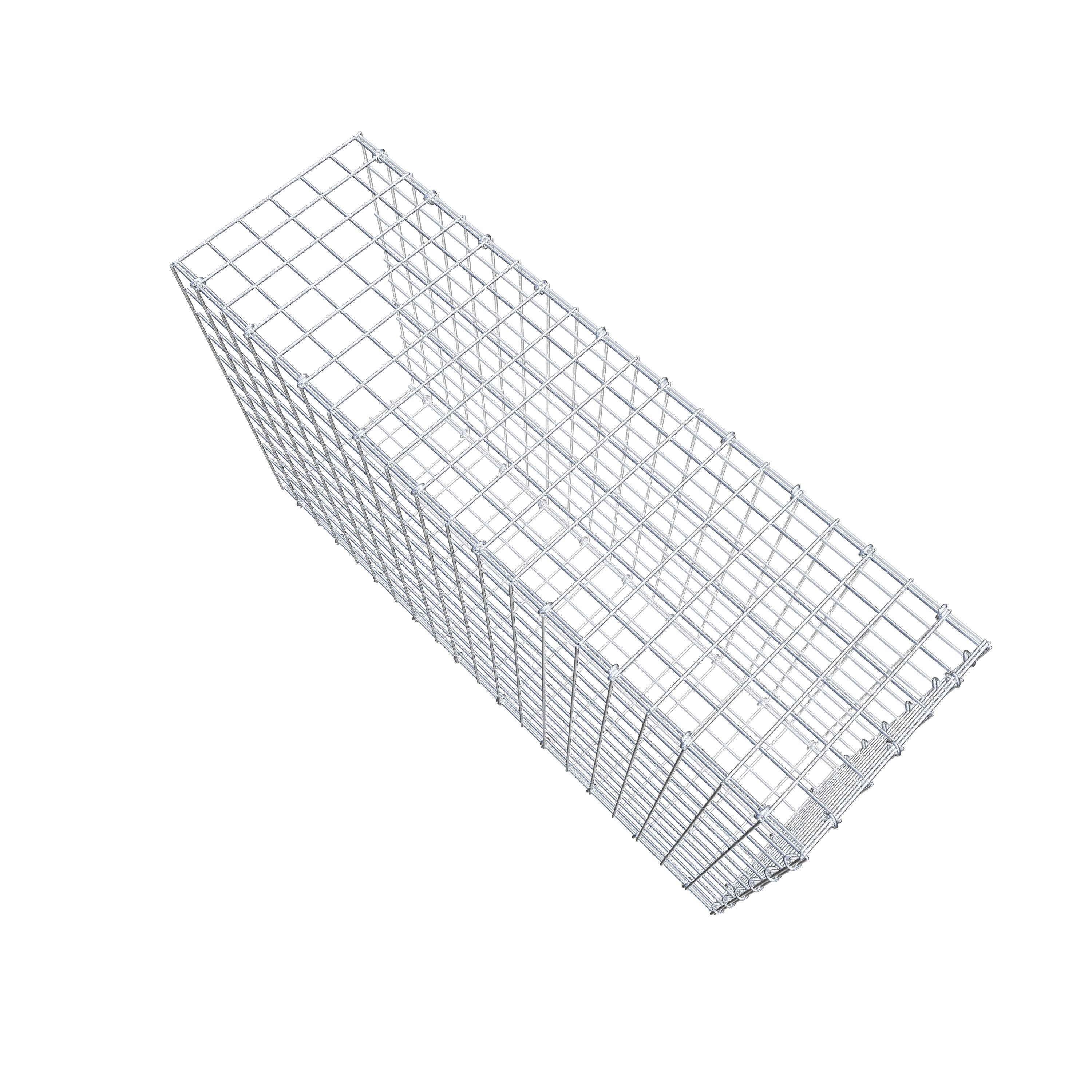 Monteret gabion type 2 100 cm x 60 cm x 30 cm (L x H x D), maskestørrelse 5 cm x 5 cm, C-ring