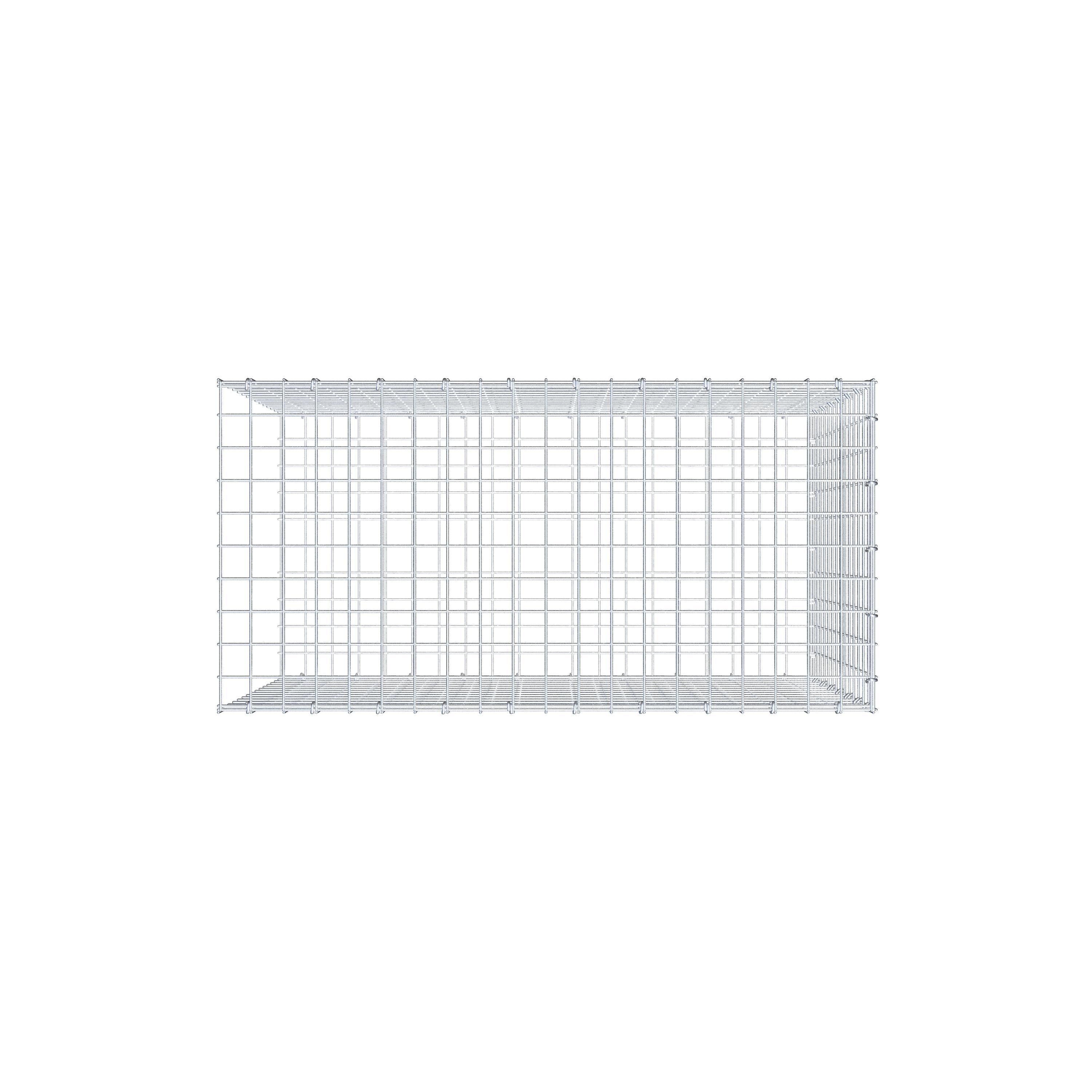 Anbaugabione Typ 2 100 cm x 70 cm x 50 cm (L x H x T), Maschenweite 5 cm x 5 cm, C-Ring