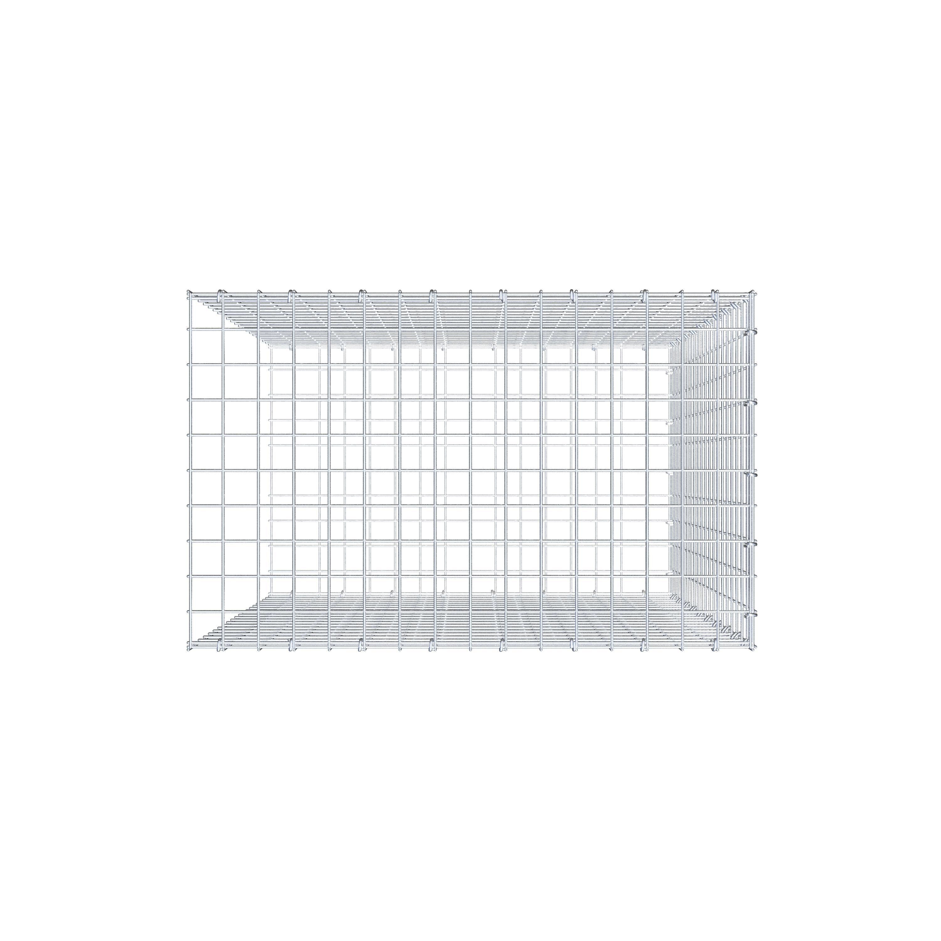 Gavión adicional tipo 2 100 cm x 80 cm x 50 cm (L x A x P), malla 5 cm x 5 cm, anillo en C