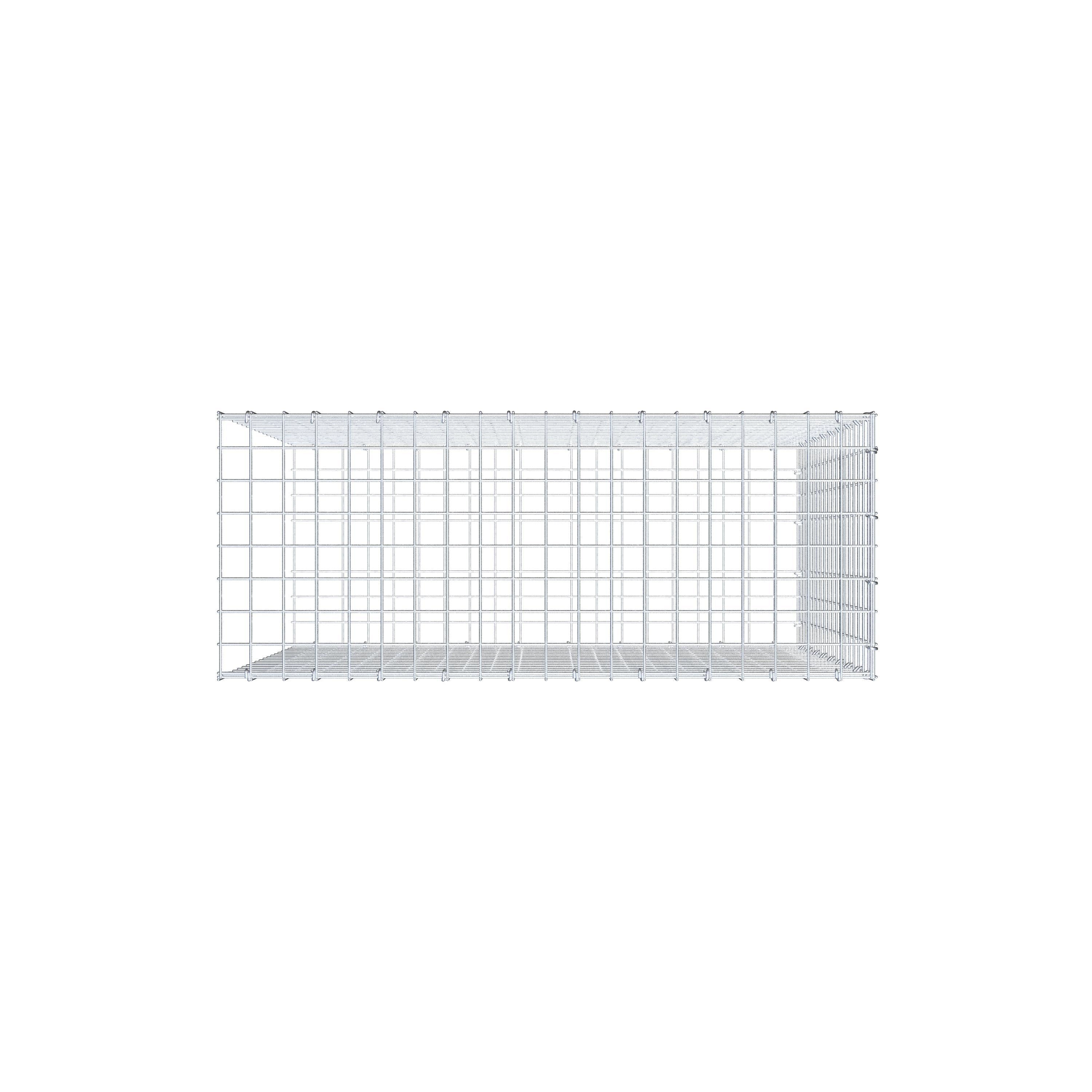 Anbaugabione Typ 2 100 cm x 90 cm x 40 cm (L x H x T), Maschenweite 5 cm x 5 cm, C-Ring