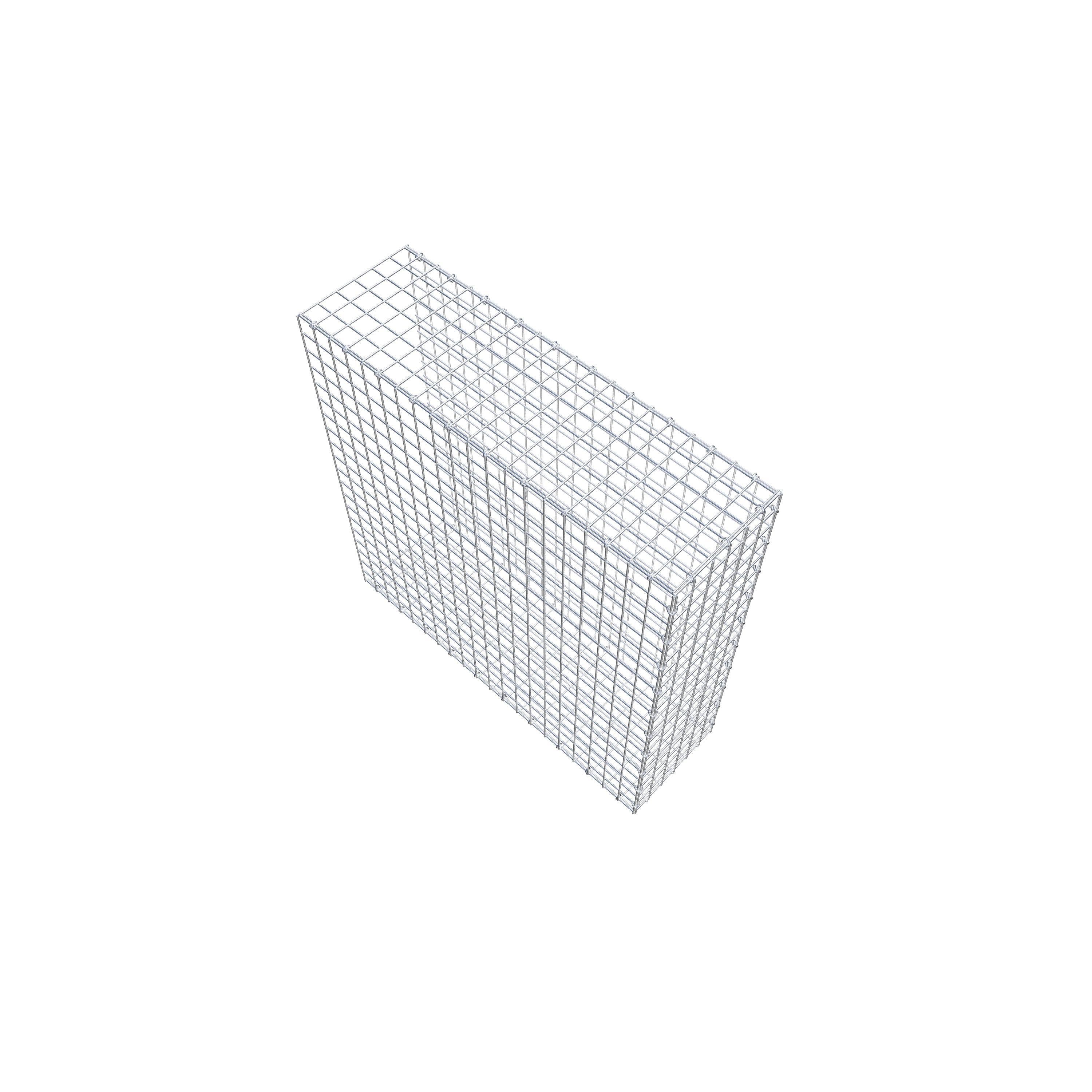 Mounted gabion type 2 100 cm x 100 cm x 30 cm (L x H x D), mesh size 5 cm x 5 cm, C-ring