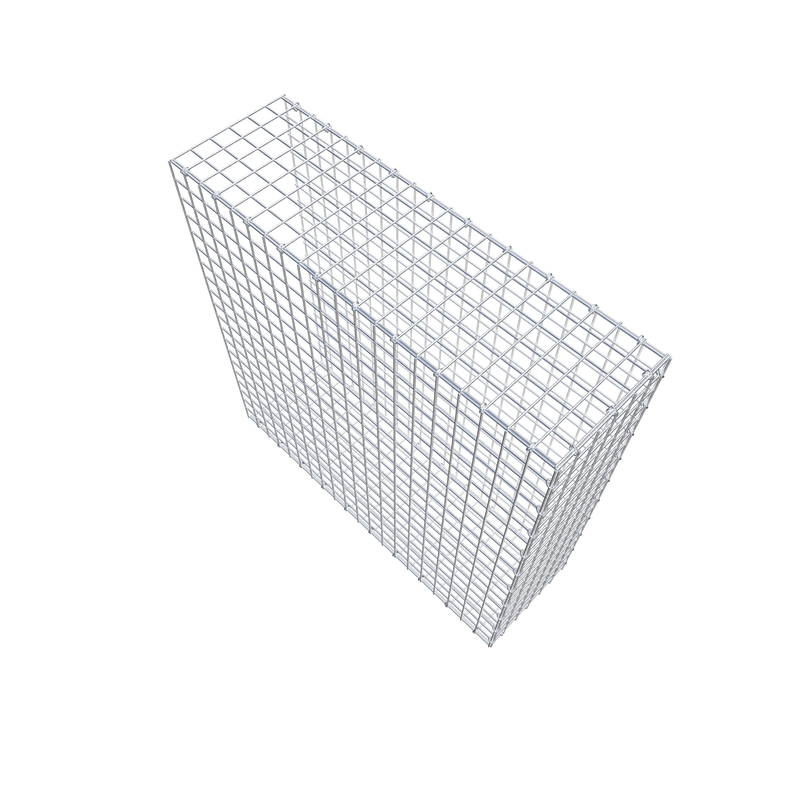 Mounted gabion type 2 100 cm x 100 cm x 30 cm (L x H x D), mesh size 5 cm x 5 cm, C-ring