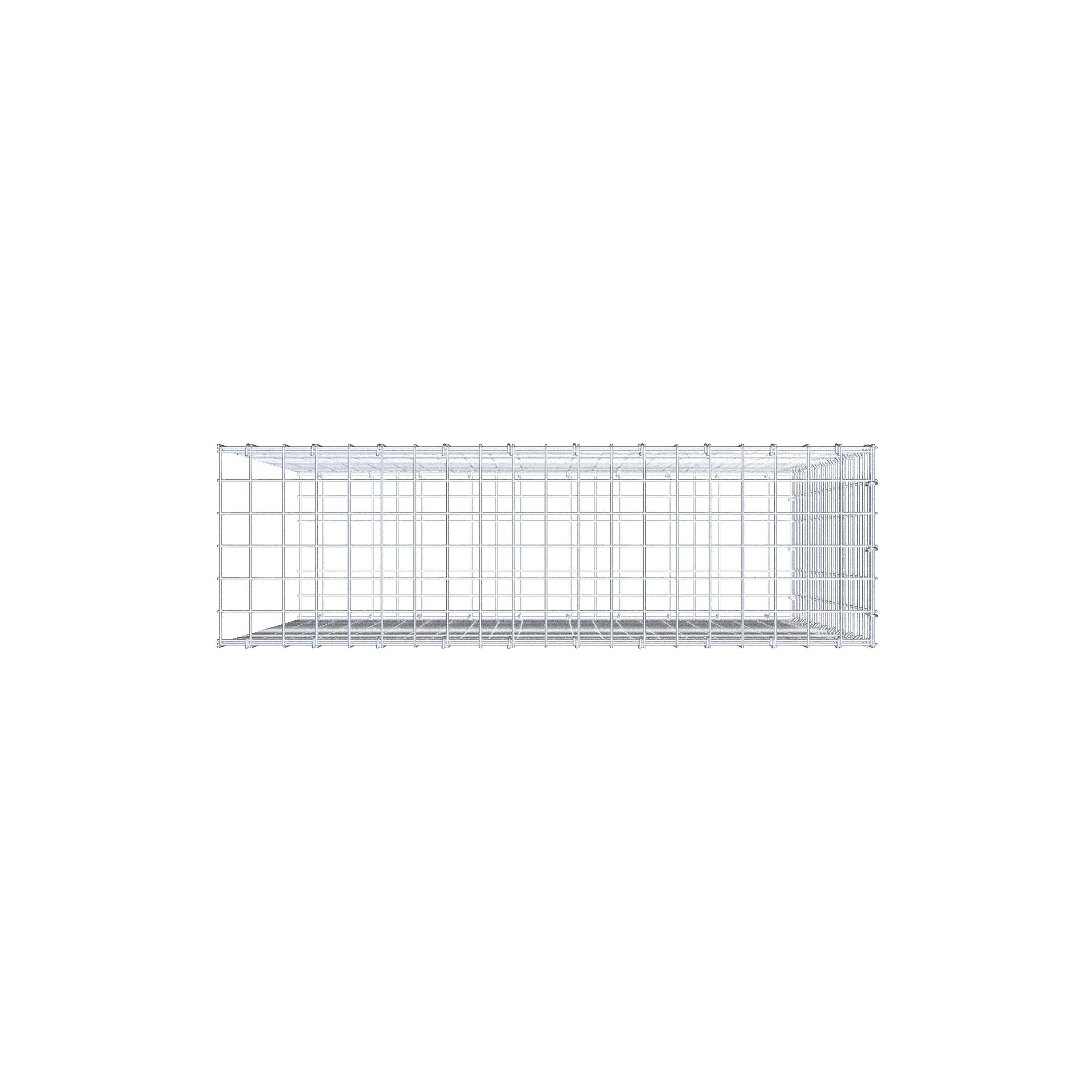 Mounted gabion type 2 100 cm x 100 cm x 30 cm (L x H x D), mesh size 5 cm x 5 cm, C-ring