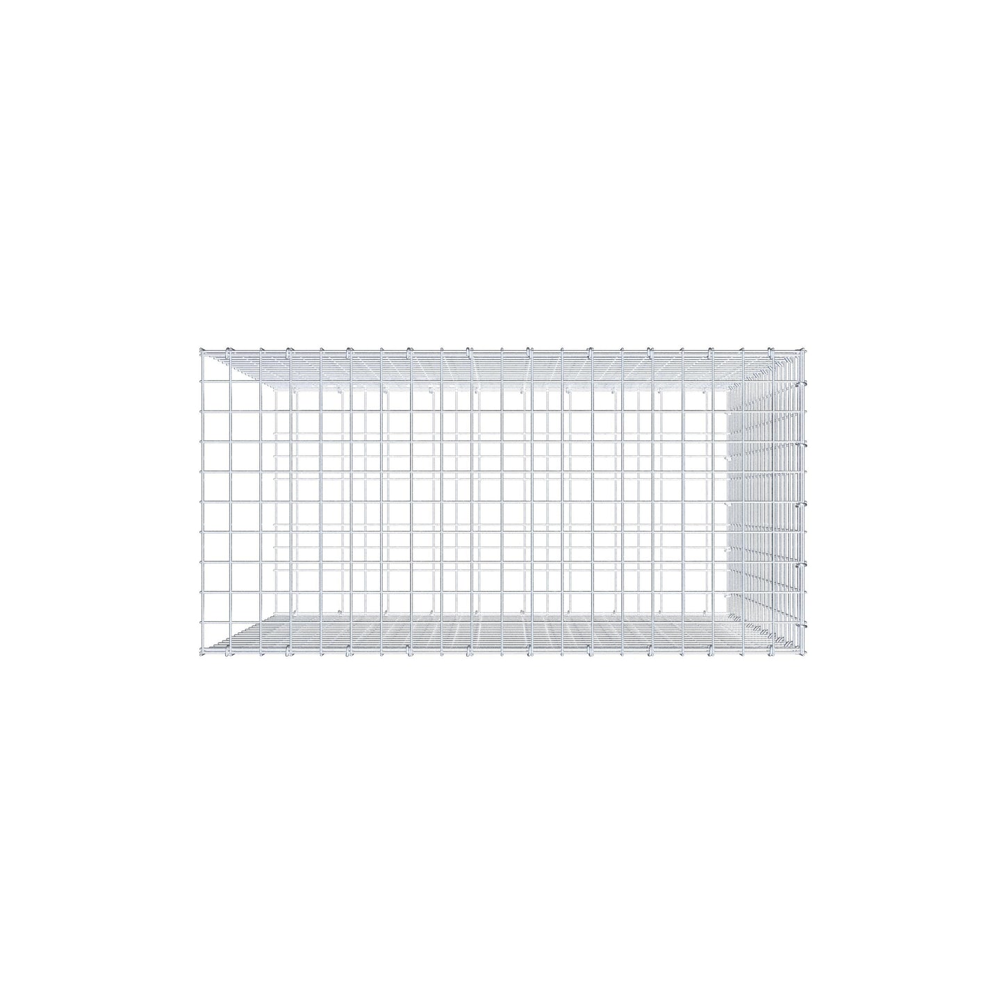 Anbaugabione Typ 2 100 cm x 100 cm x 50 cm (L x H x T), Maschenweite 5 cm x 5 cm, C-Ring