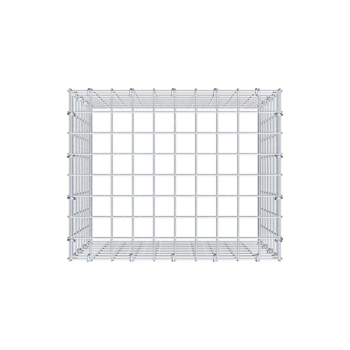 Mounted gabion type 3 50 cm x 40 cm x 40 cm (L x H x D), mesh size 5 cm x 5 cm, C-ring