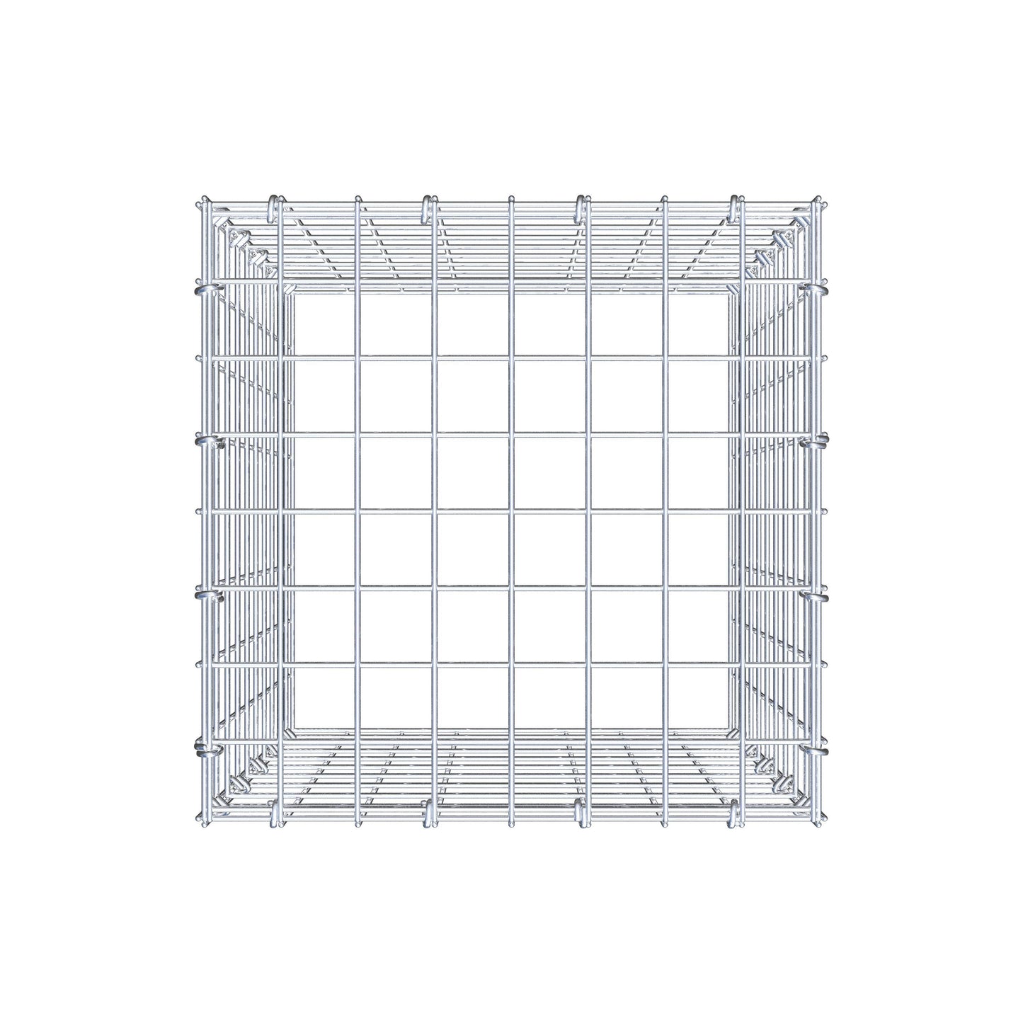 Mounted gabion type 3 50 cm x 40 cm x 40 cm (L x H x D), mesh size 5 cm x 5 cm, C-ring
