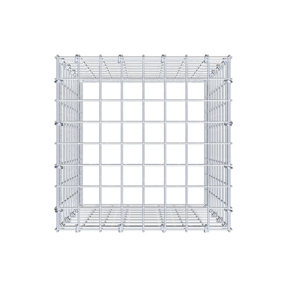 Mounted gabion type 3 50 cm x 40 cm x 40 cm (L x H x D), mesh size 5 cm x 5 cm, C-ring