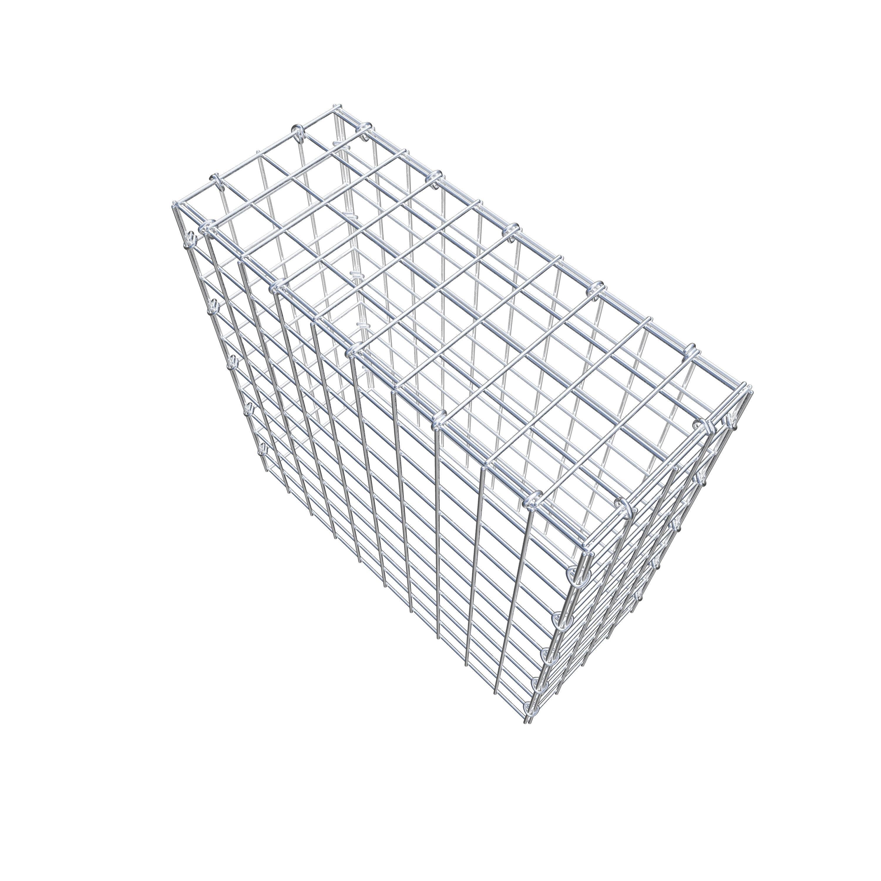 Monteret gabion type 3 50 cm x 50 cm x 20 cm (L x H x D), maskestørrelse 5 cm x 5 cm, C-ring