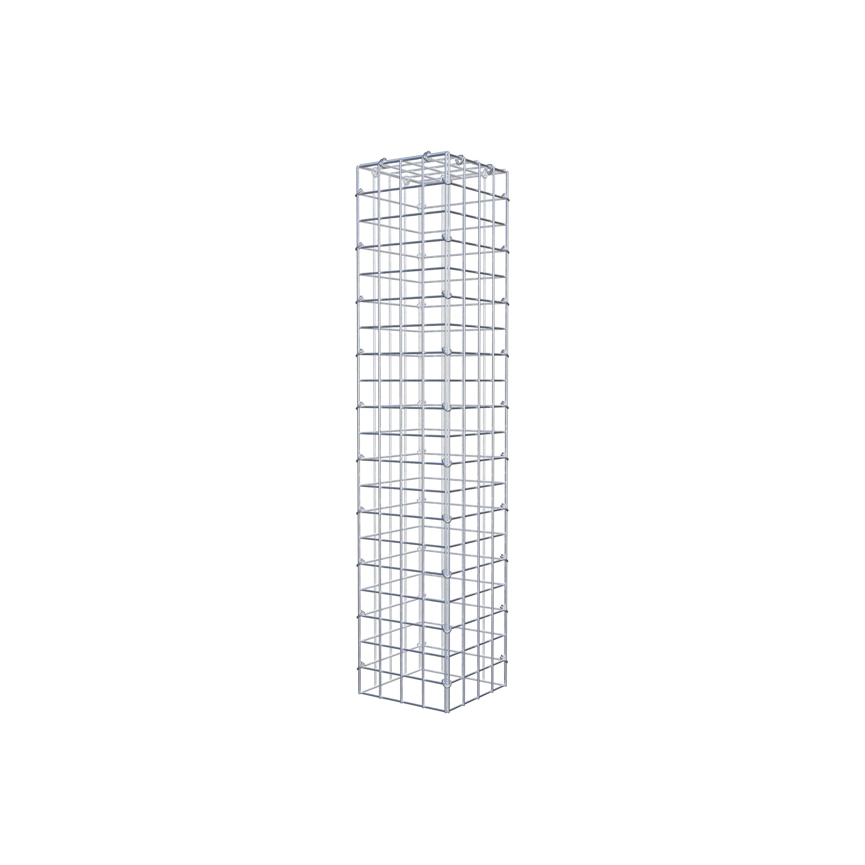 Monteret gabion type 3 100 cm x 20 cm x 20 cm (L x H x D), maskestørrelse 5 cm x 5 cm, C-ring