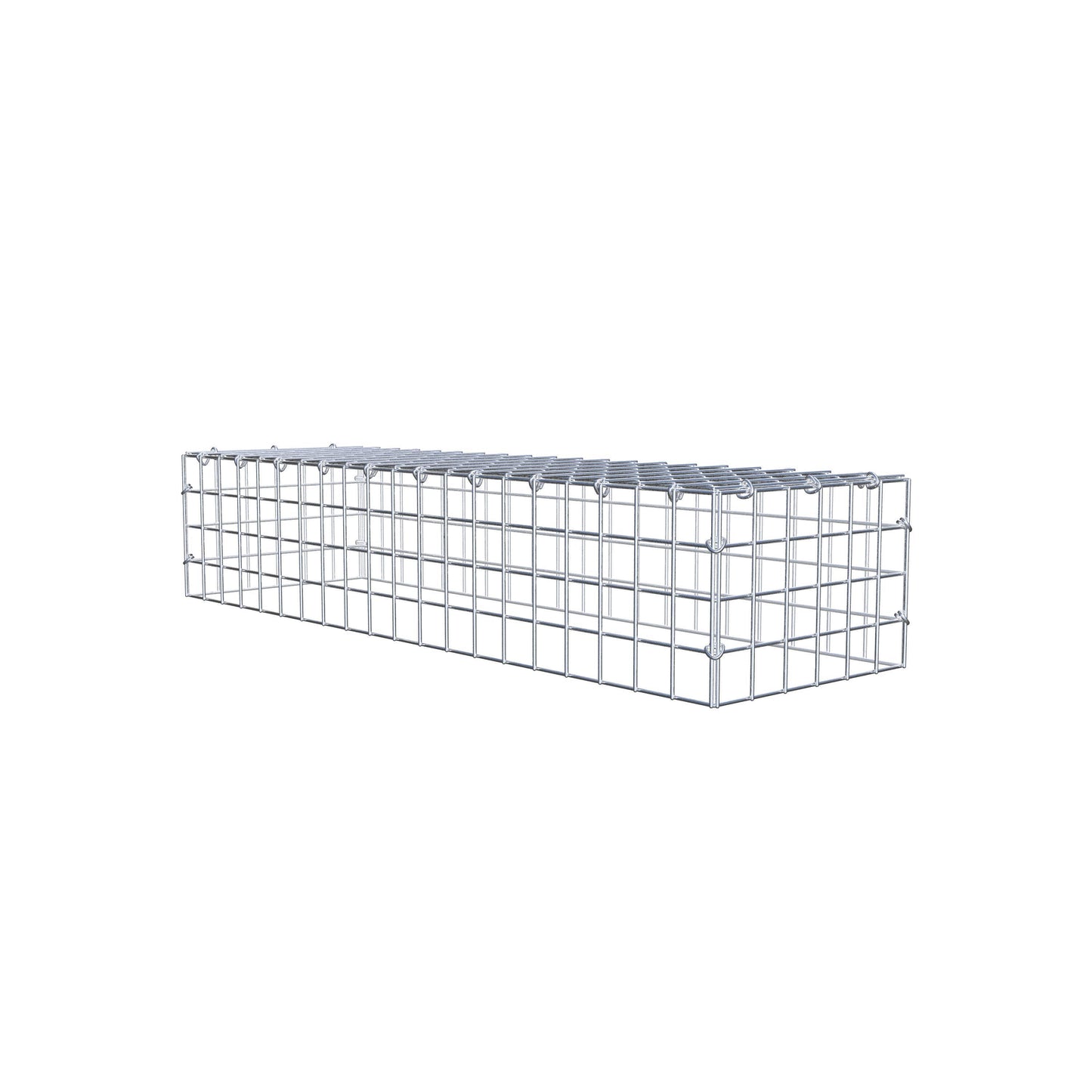 Mounted gabion type 3 100 cm x 20 cm x 30 cm (L x H x D), mesh size 5 cm x 5 cm, C-ring