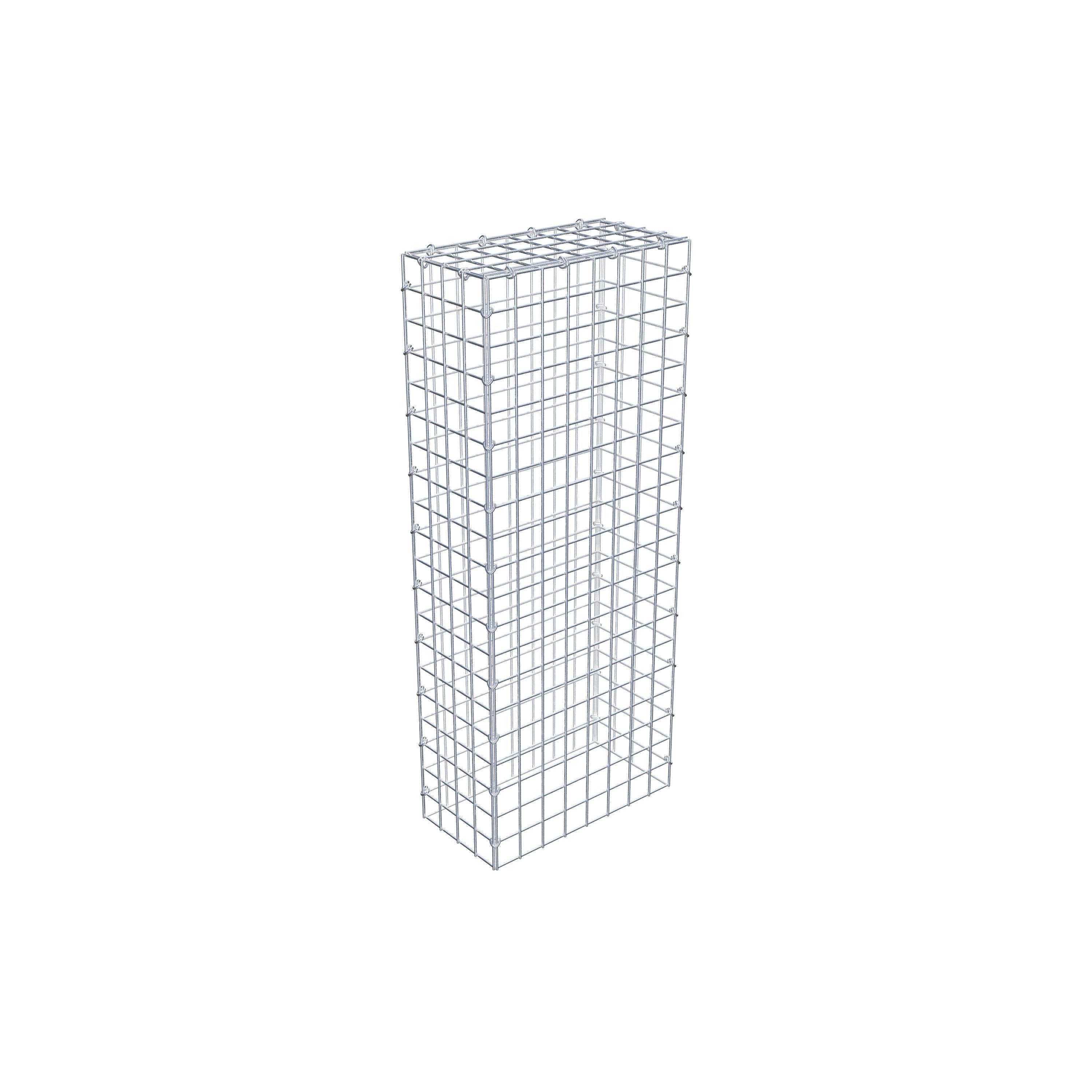 Monteret gabion type 3 100 cm x 20 cm x 40 cm (L x H x D), maskestørrelse 5 cm x 5 cm, C-ring