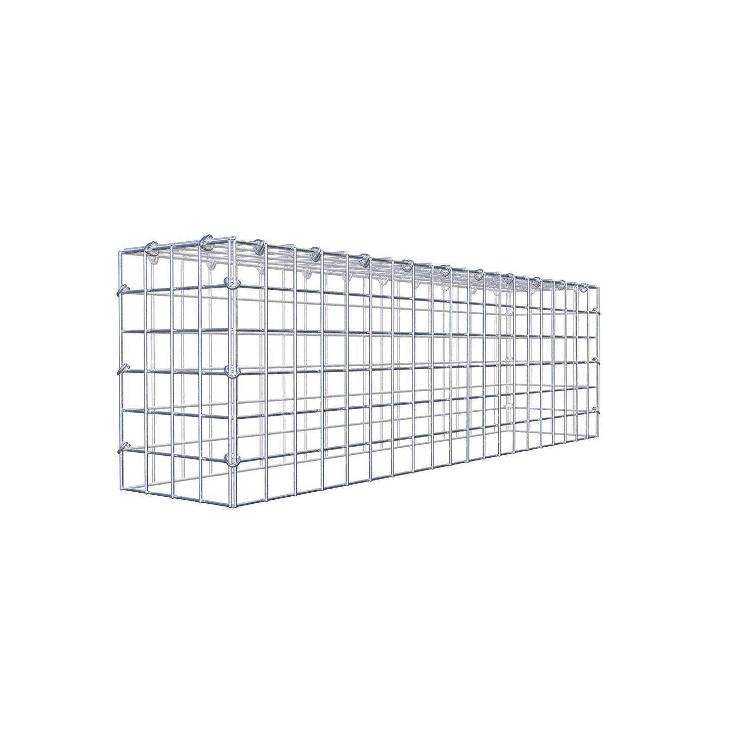 Mounted gabion type 3 100 cm x 30 cm x 20 cm (L x H x D), mesh size 5 cm x 5 cm, C-ring
