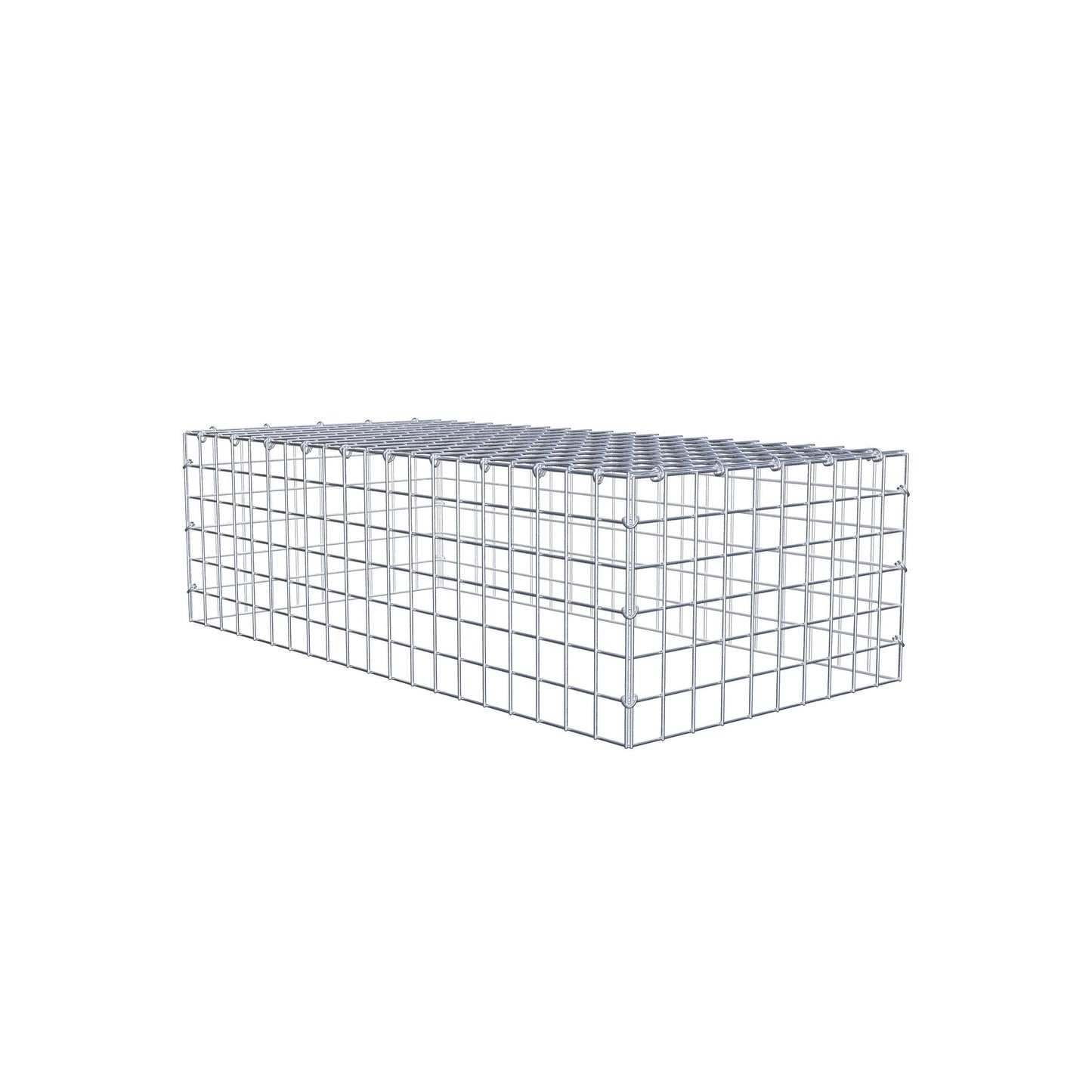 Mounted gabion type 3 100 cm x 30 cm x 50 cm (L x H x D), mesh size 5 cm x 5 cm, C-ring