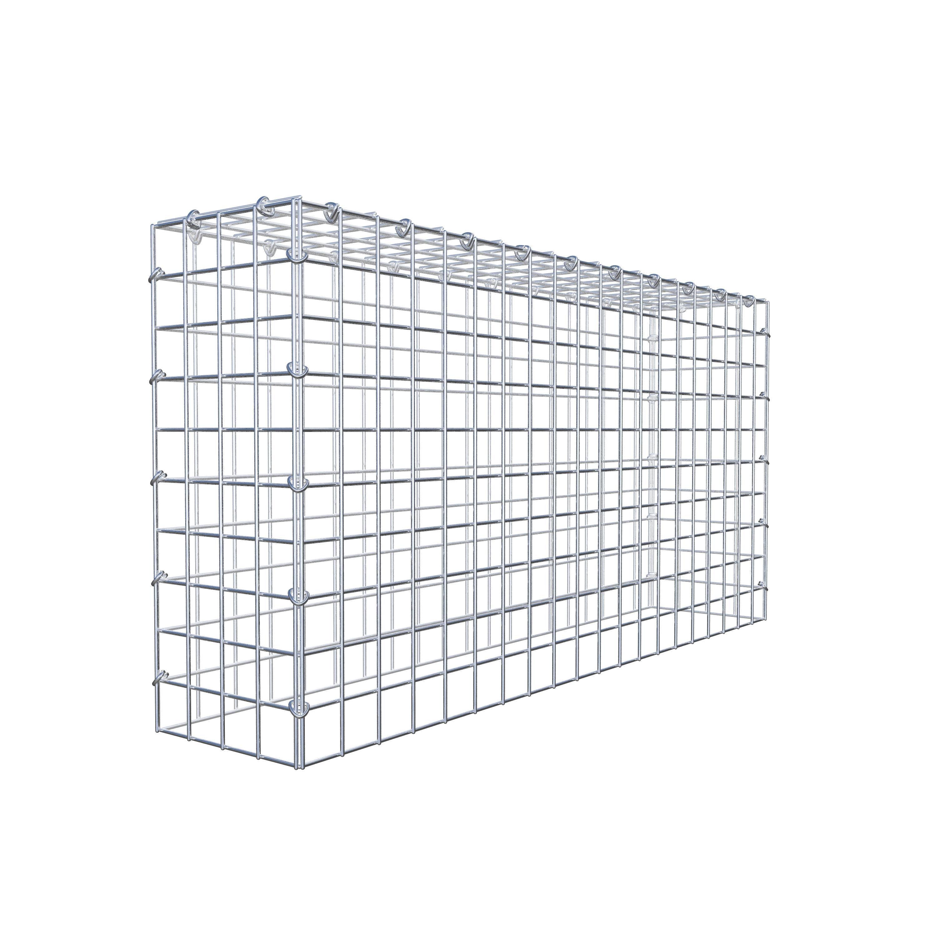 Monteret gabion type 3 100 cm x 50 cm x 20 cm (L x H x D), maskestørrelse 5 cm x 5 cm, C-ring